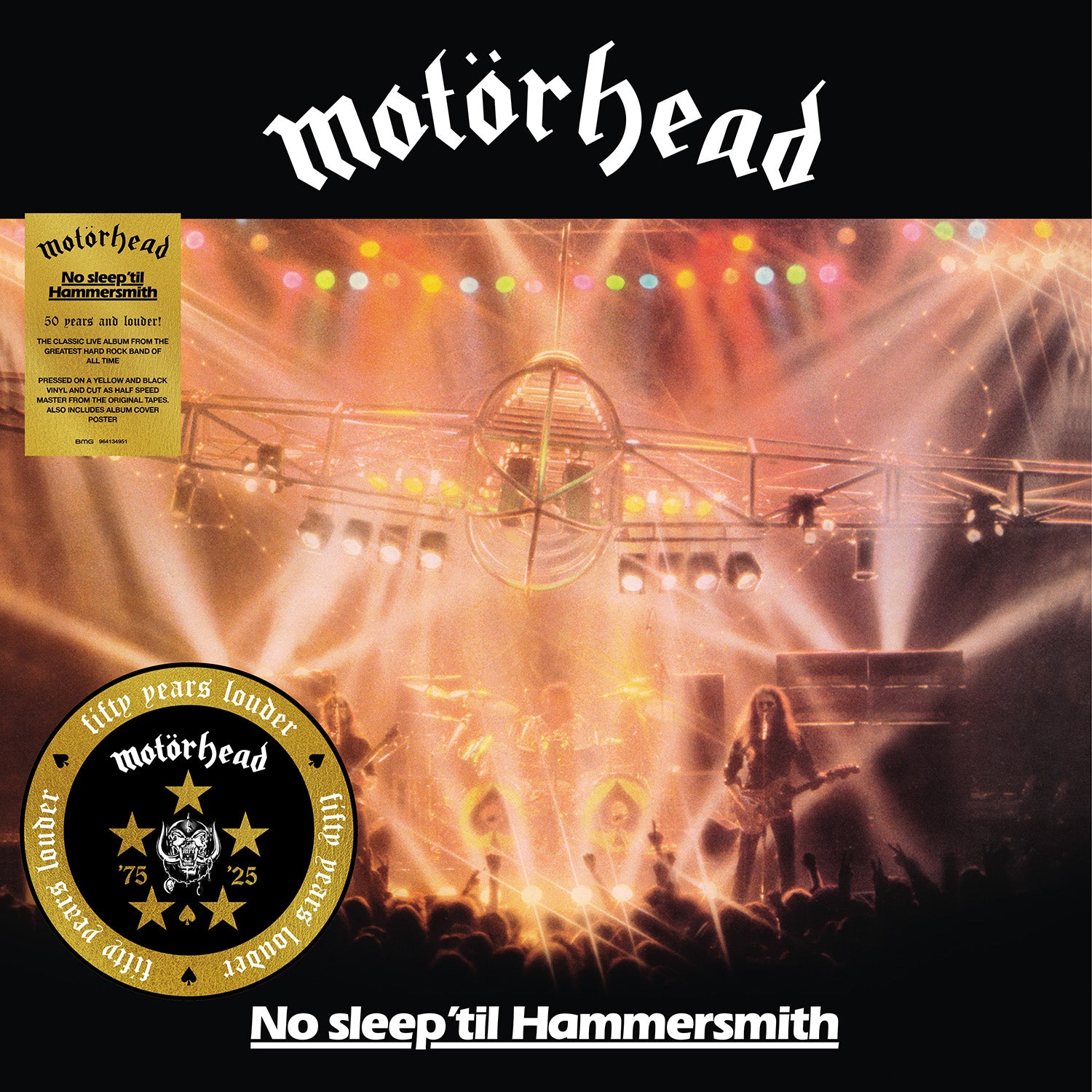 Motorhead - No Sleep At All: Clear with Black and White Splatter Vinyl LP