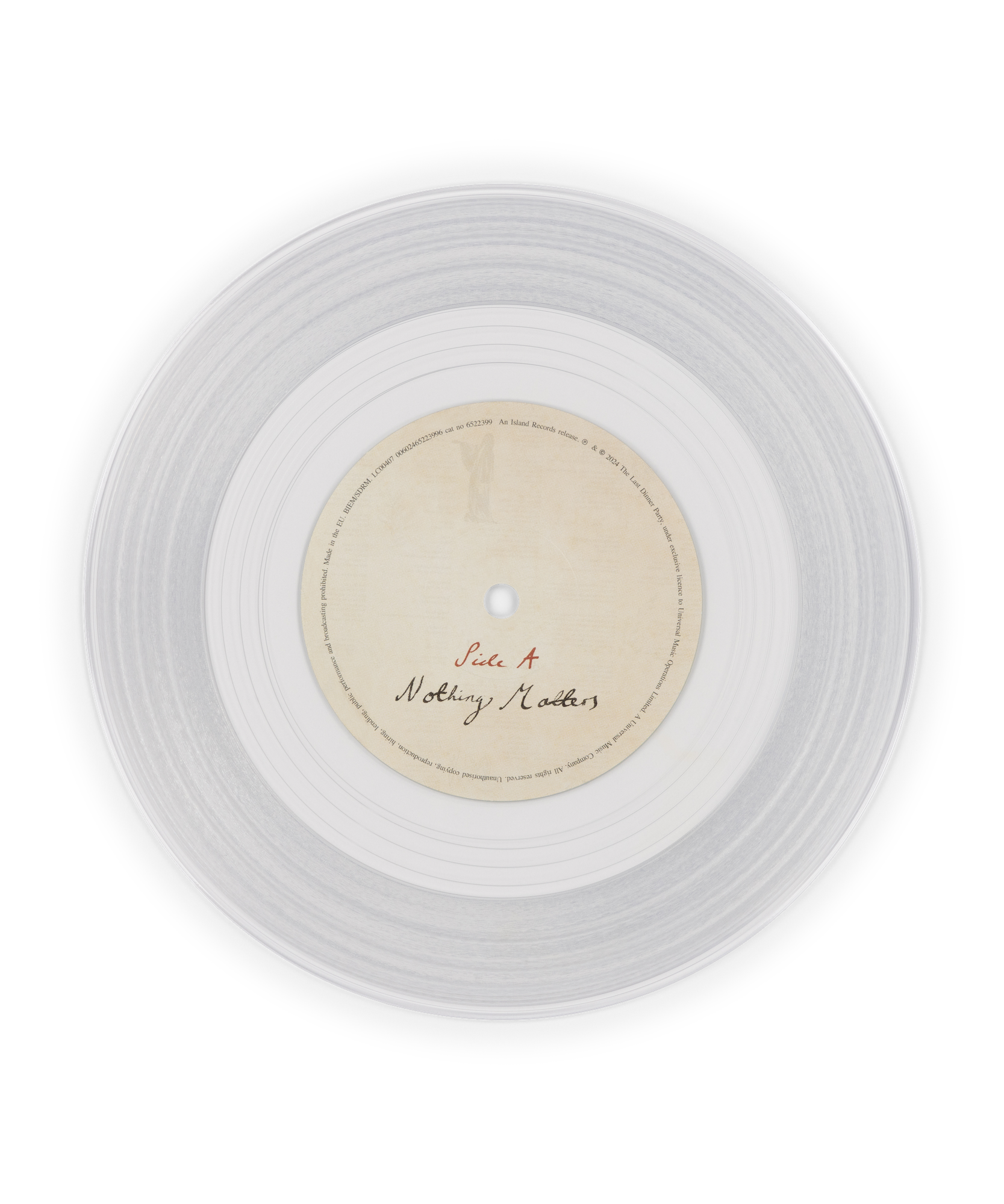 The Last Dinner Party - Nothing Matters: Crystal Clear Vinyl 7” Single