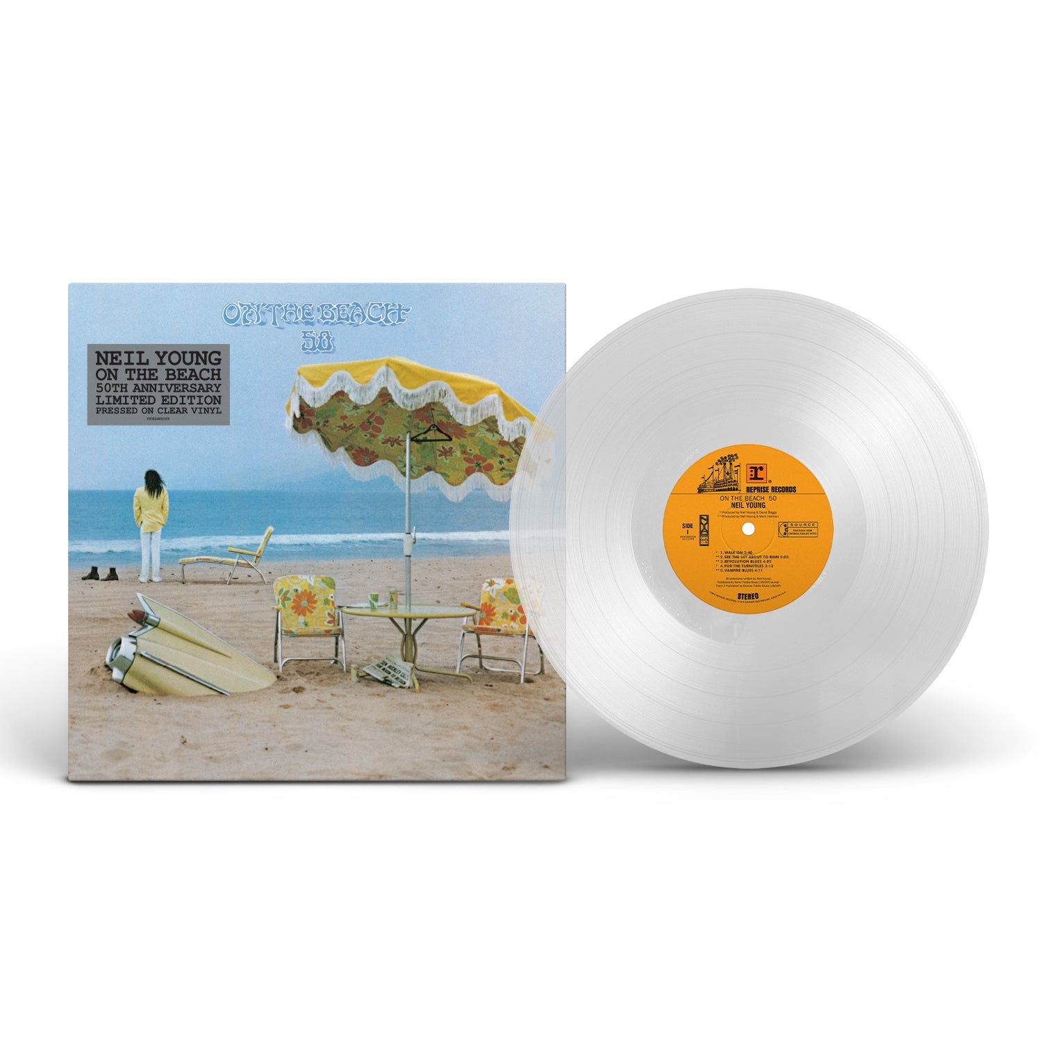 Neil Young - On the Beach (50th Anniversary Edition): Limited Clear Vinyl LP