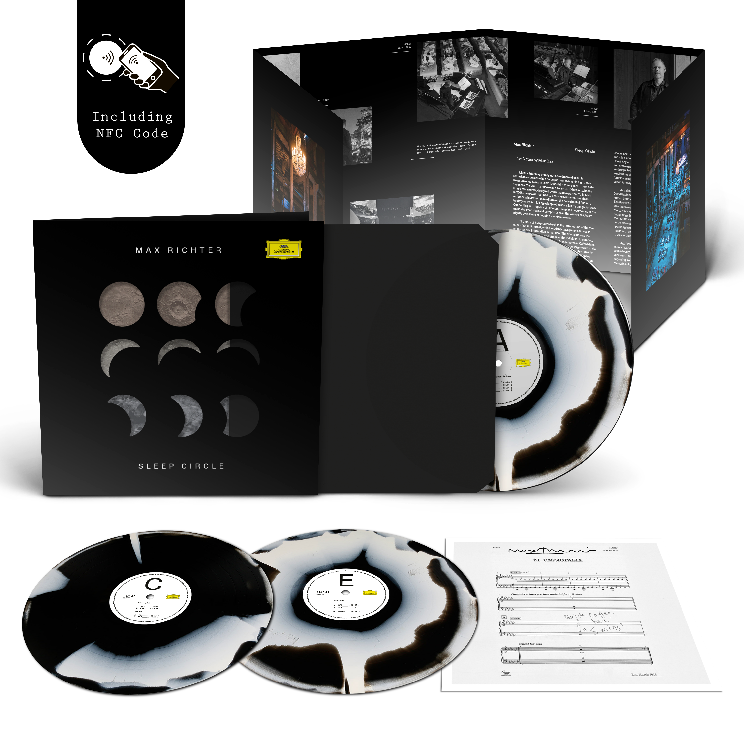 Max Richter - Sleep Circle - Exclusive Deluxe Black & White Corona 3LP + 8 Page Booklet