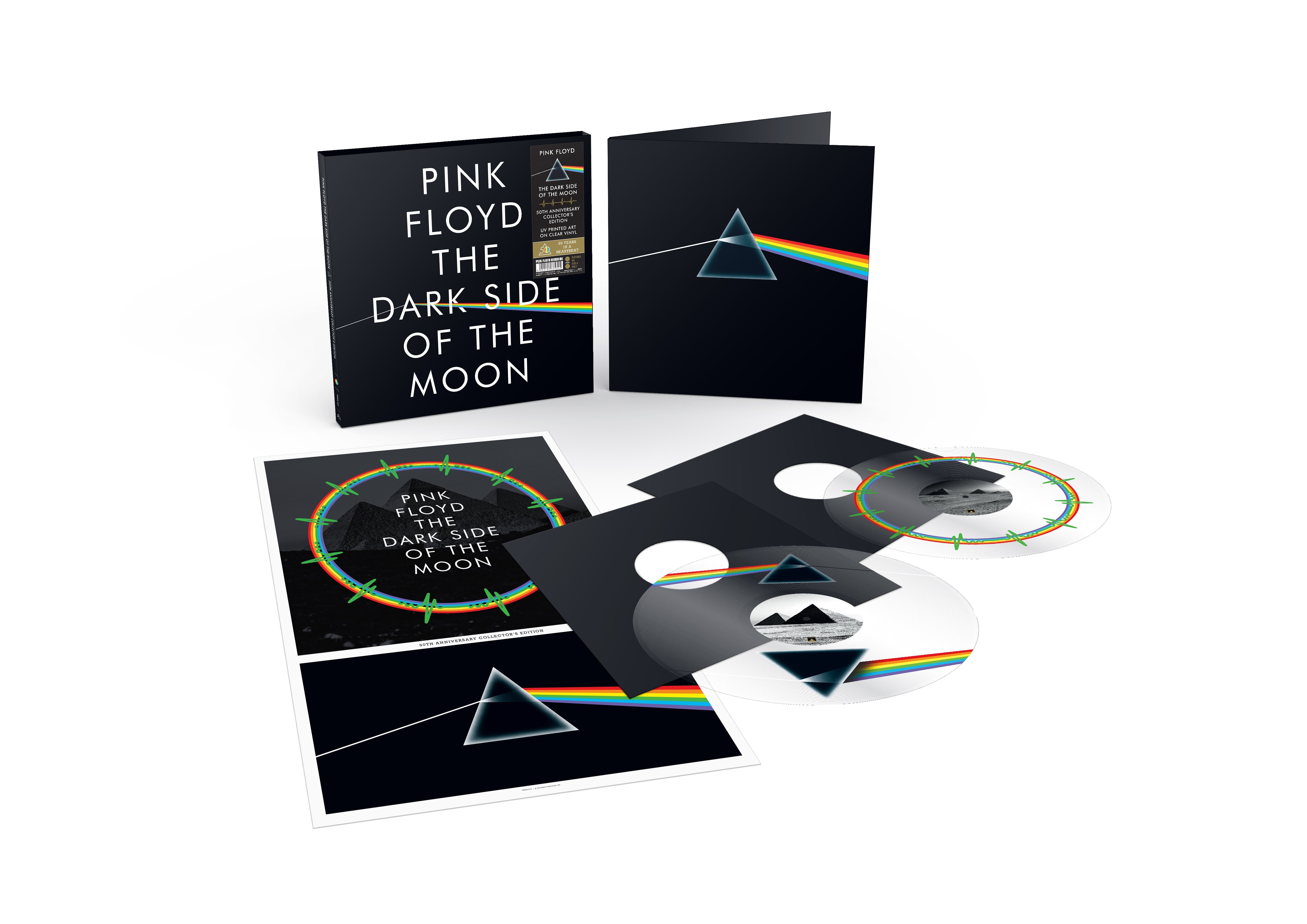 The Dark Side Of The Moon: UV Picture Disc Vinyl 2LP + Abbey Road Studios Session Sheet Bundle