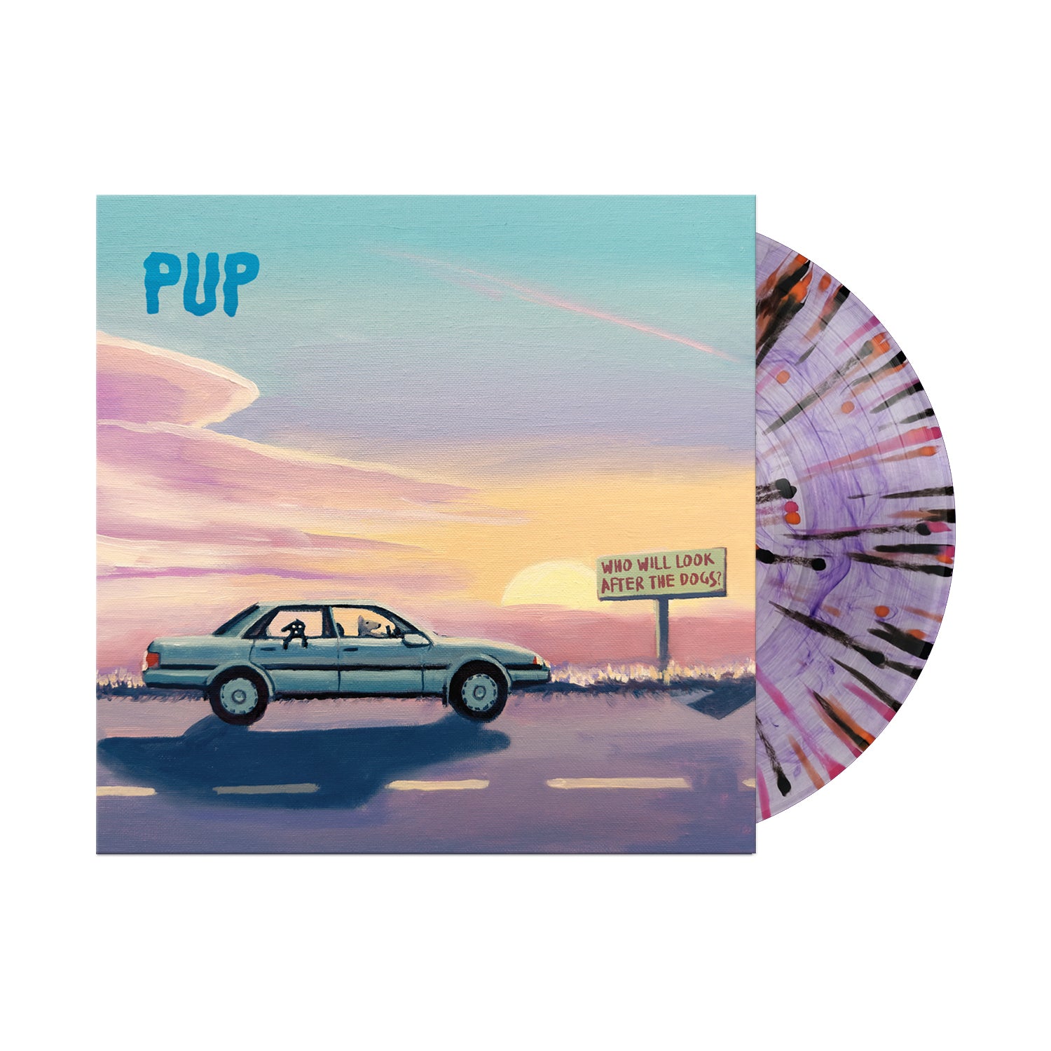 PUP - Who Will Look After The Dogs?: Purple Smoke with Black, Orange & Pink Splatter Vinyl LP
