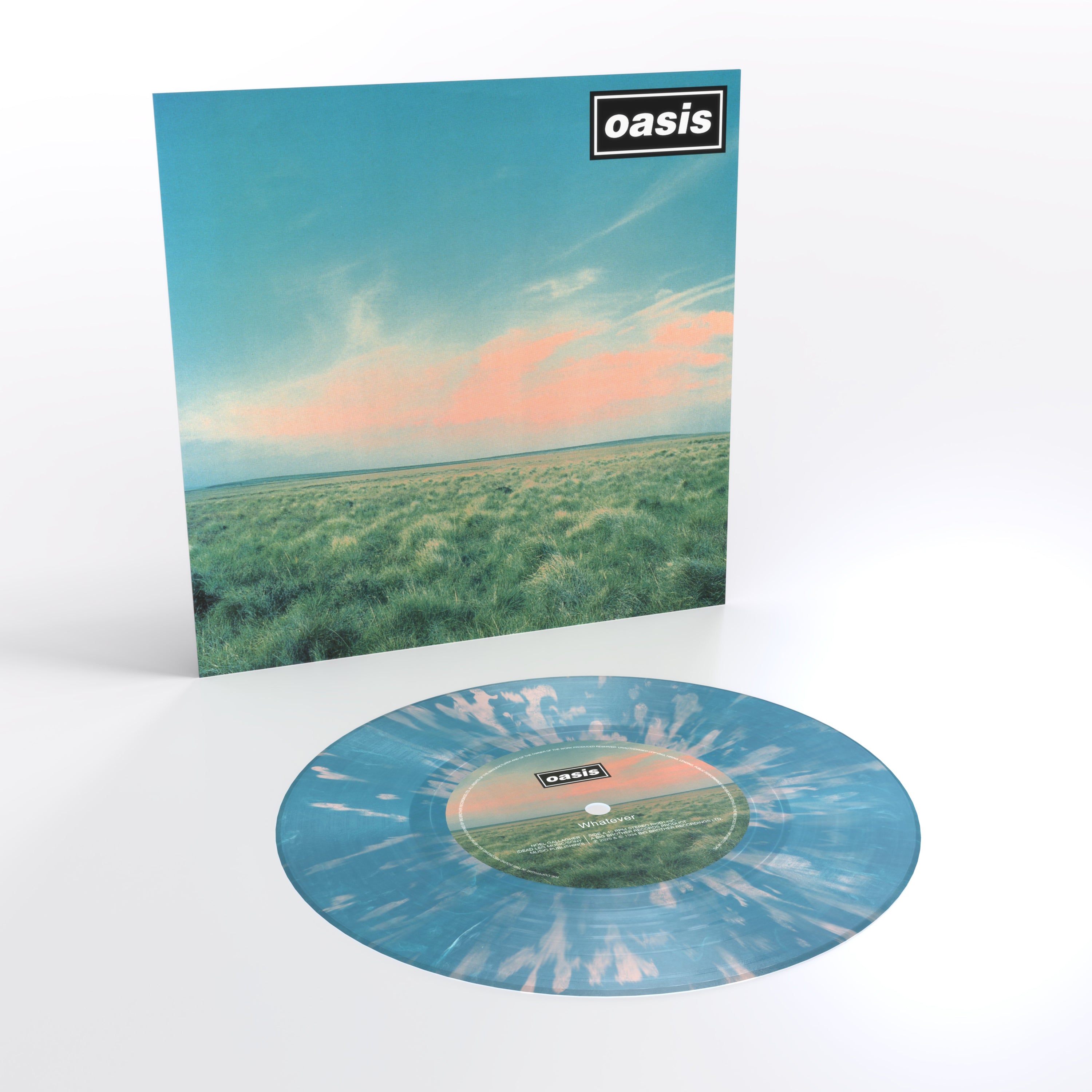 Oasis - Whatever: Limited Pink & Blue Splatter 7" Vinyl