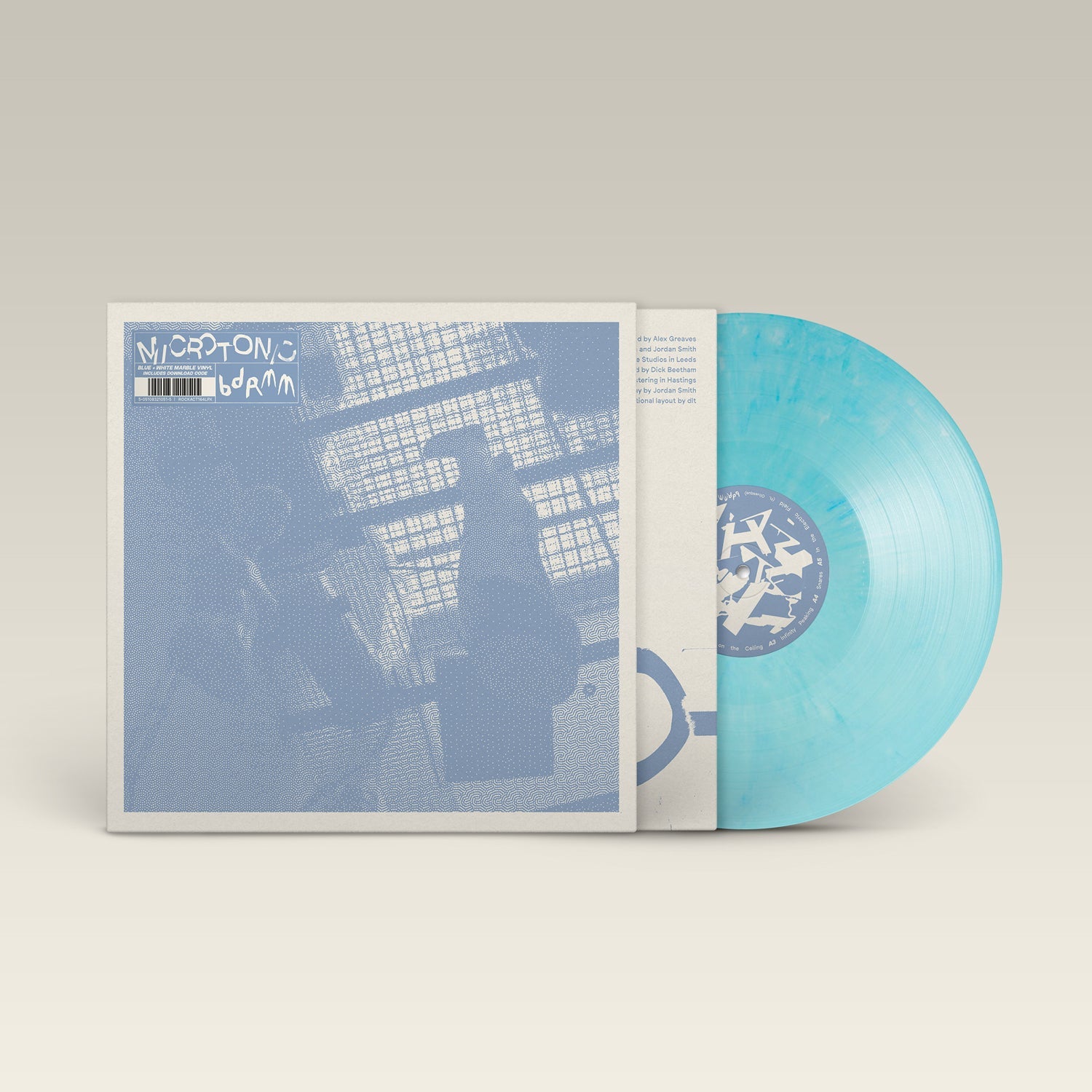 Microtonic: Limited Marbled Blue & White Vinyl LP & Signed Print