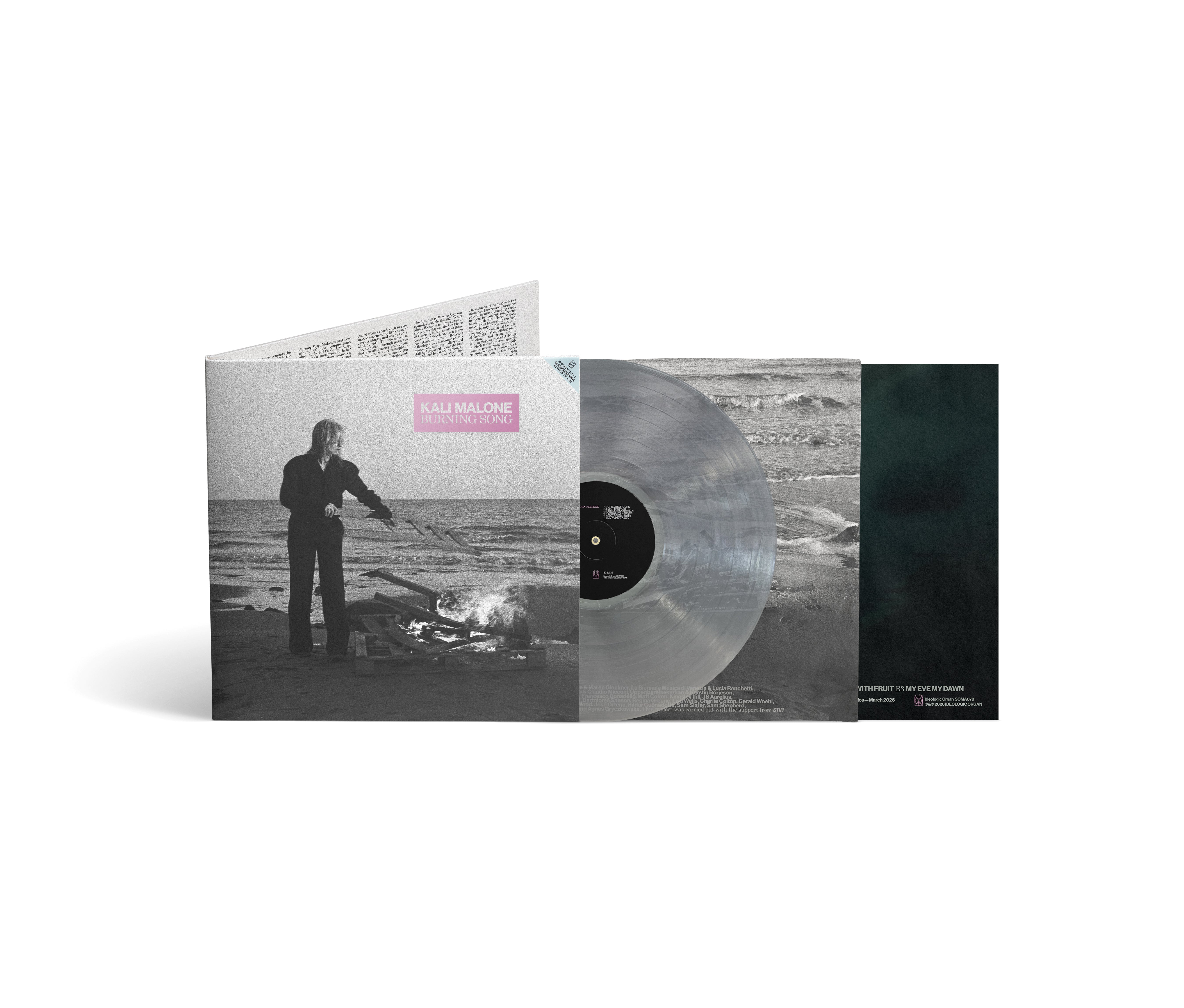 Kali Malone - Burning Song: Glass Clear Vinyl LP