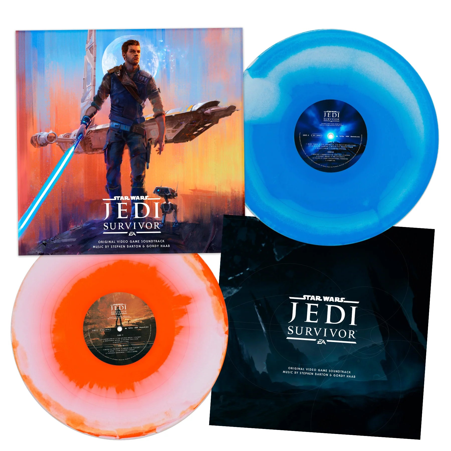 Stephen Barton, Gordy Haab - Star Wars Jedi - Survivor (OST): Limited 'Lightsaber Coloured' Vinyl 2LP