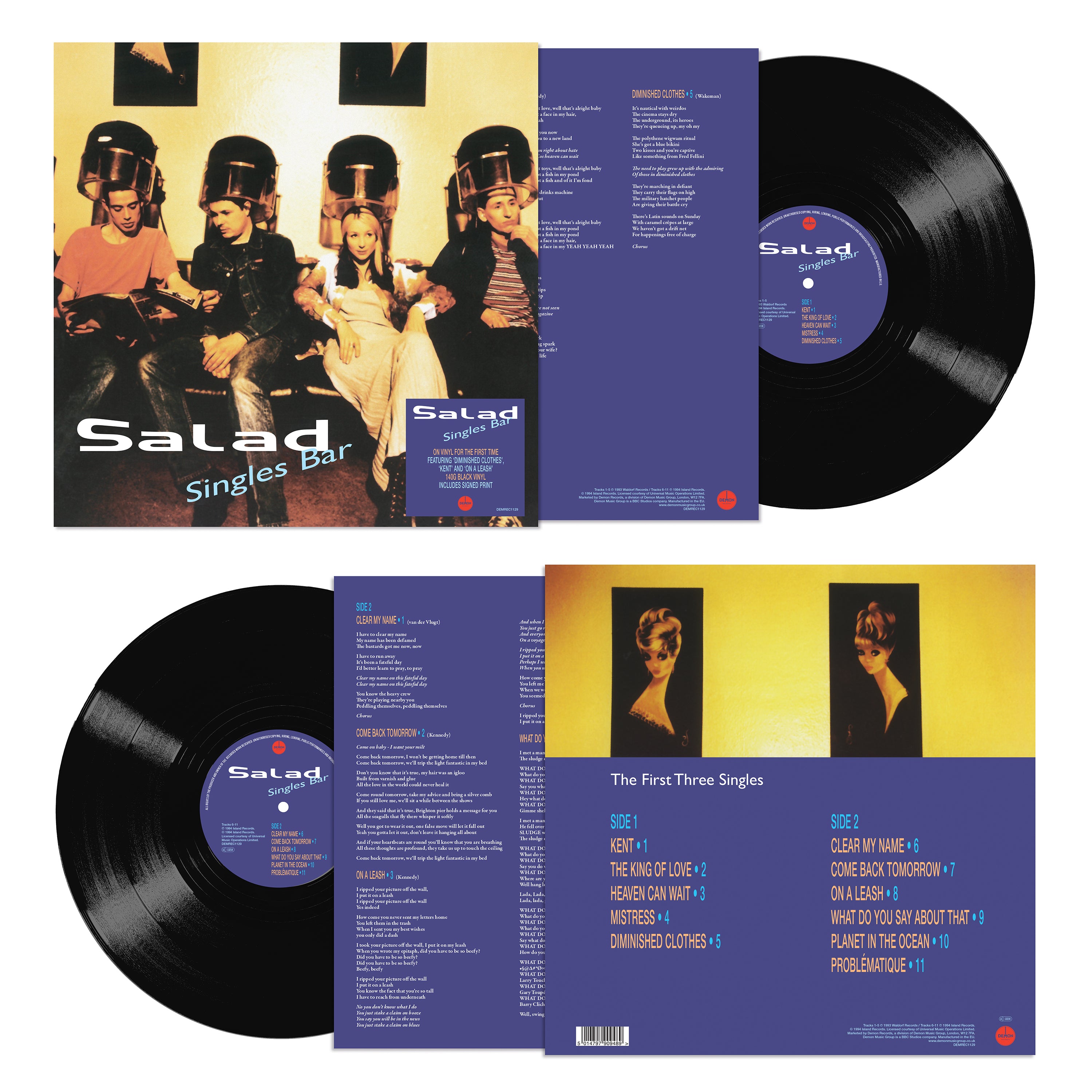 Salad - Singles Bar: Limited Vinyl LP + Signed Print