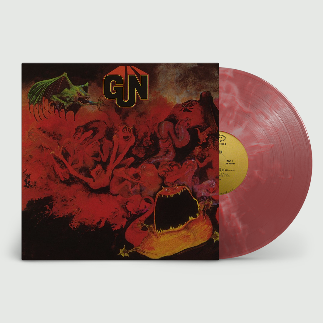 The Gun - Gun: Limited Psychedelic Red + Silver Marble Vinyl LP