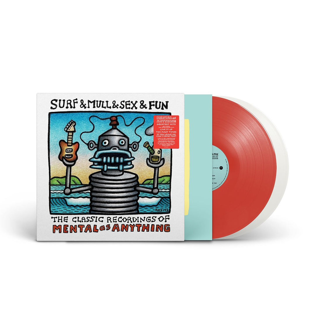 Mental As Anything - Surf & Mull & Sex & Fun: Limited Edition Red + White Vinyl 2LP