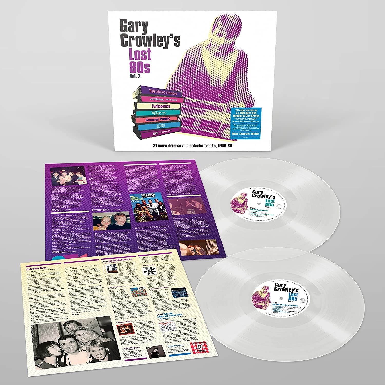 Various Artists - Gary Crowley - Lost 80s 2: Limited Clear Vinyl 2LP