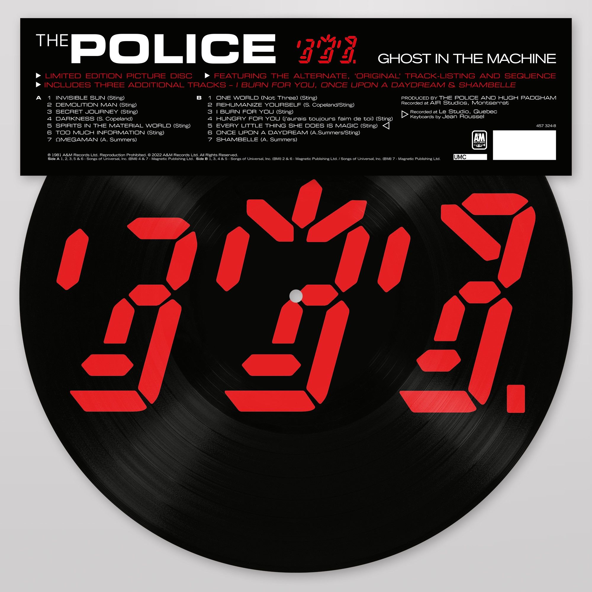 The Police - Ghost In The Machine: Limited Edition Picture Disc Vinyl LP 