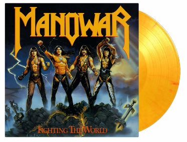 Manowar - Fighting The World: Limited Edition Yellow Flamed Vinyl LP