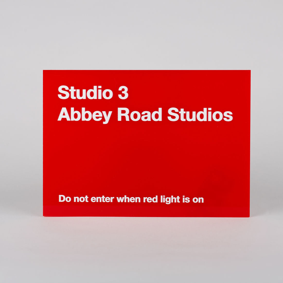 Abbey Road Studios - Studio Three Replica Red Perspex Sign - The Sound ...