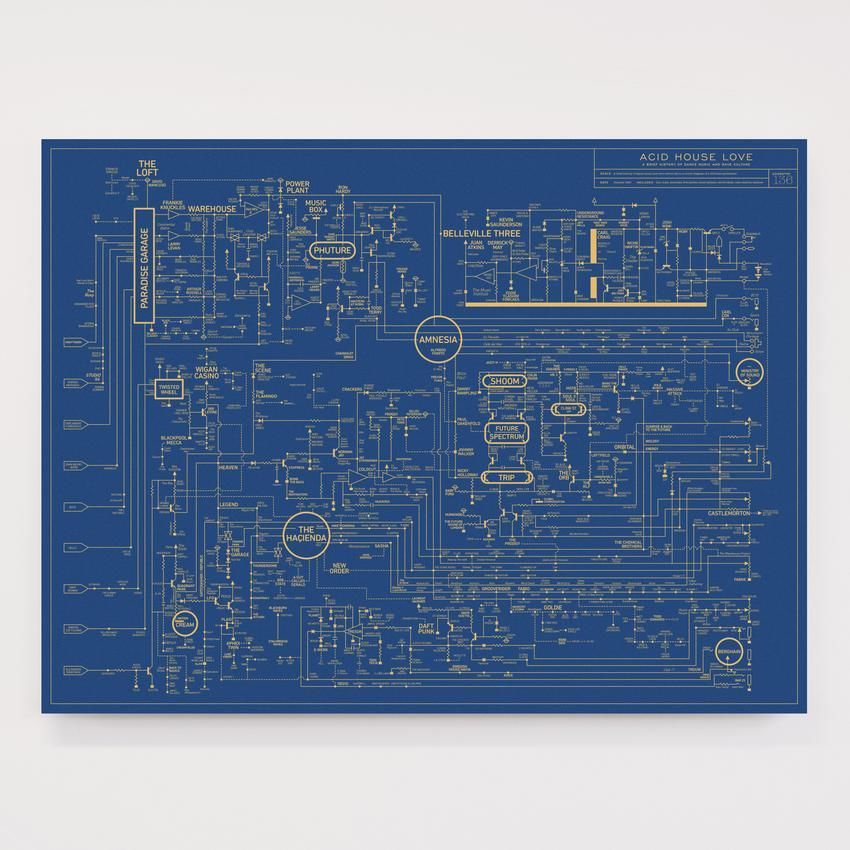 Dorothy - Acid House Love Blueprint - A History of Dance Music: Screen Print Poster