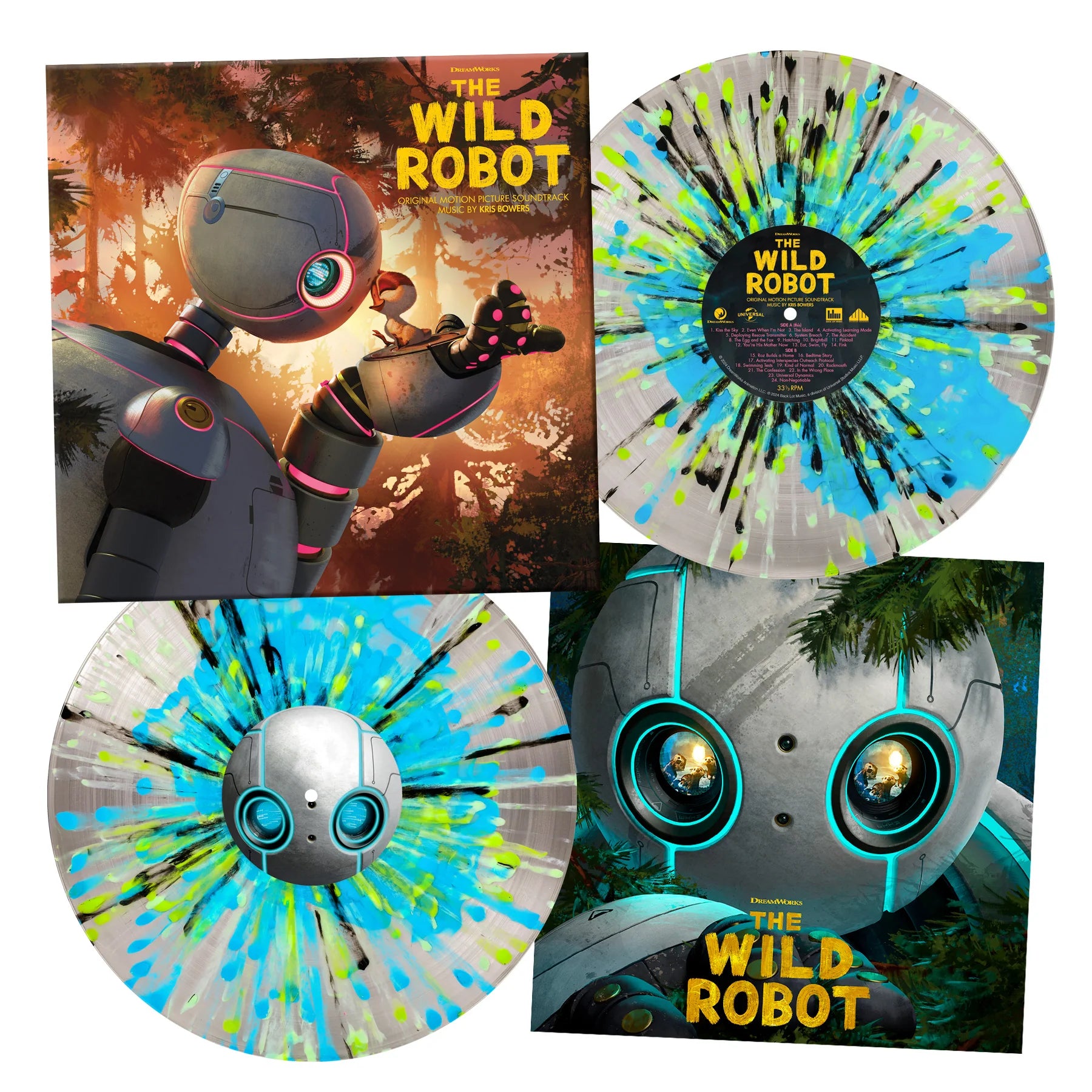 Kris Bowers - The Wild Robot: Limited Deluxe Clear w/ Splatter Vinyl LP