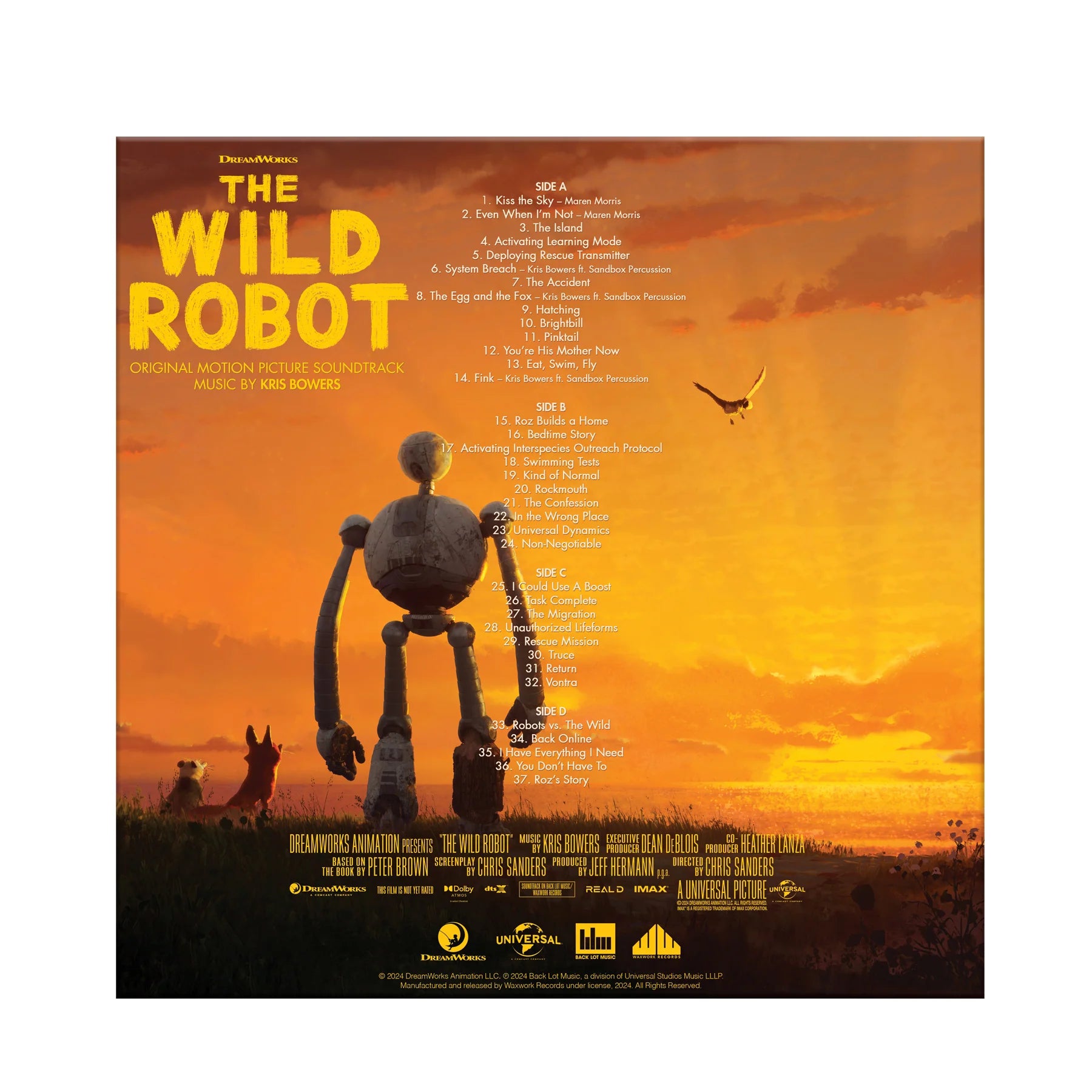 Kris Bowers - The Wild Robot: Limited Deluxe Clear w/ Splatter Vinyl LP