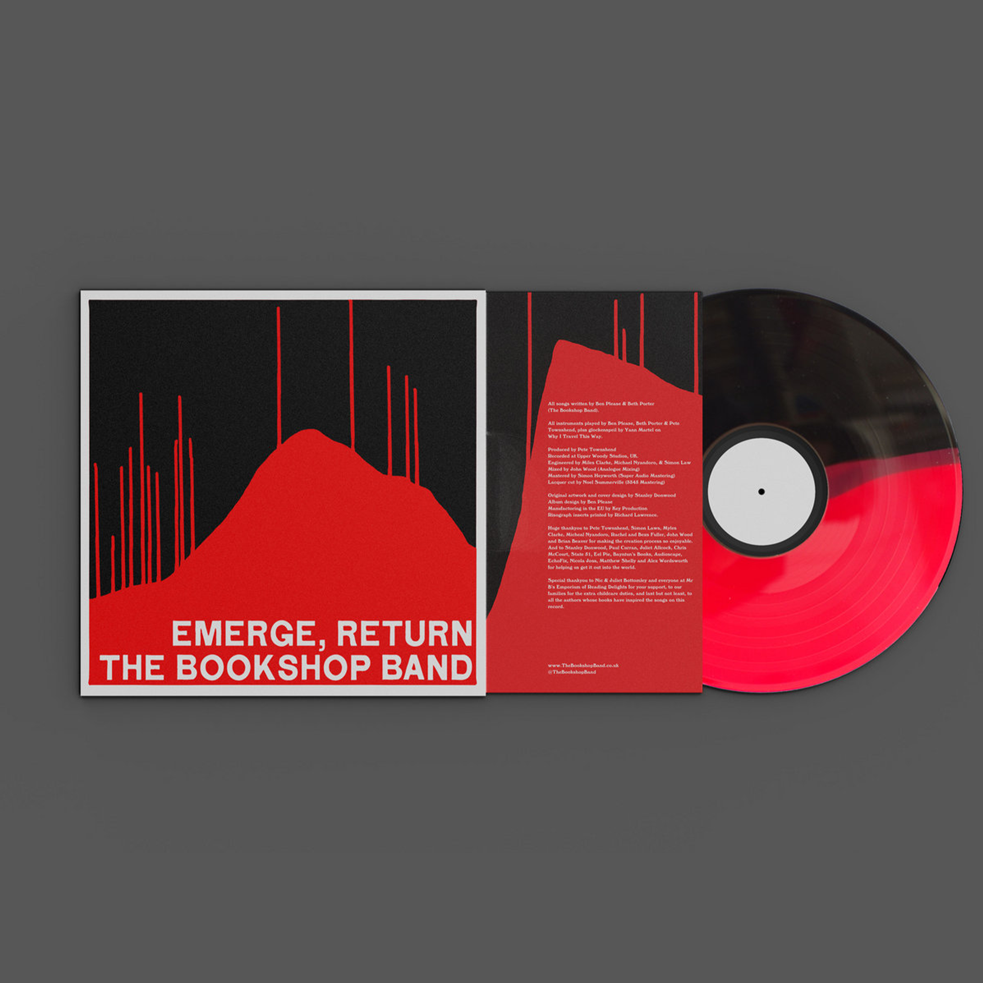 The Bookshop Band - Emerge, Return: Signed Red & Black Vinyl LP