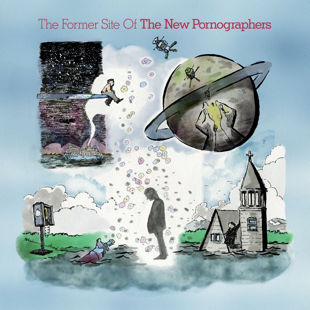 The New Pornographers - The Former Site Of: Orange & Red Marble Vinyl LP