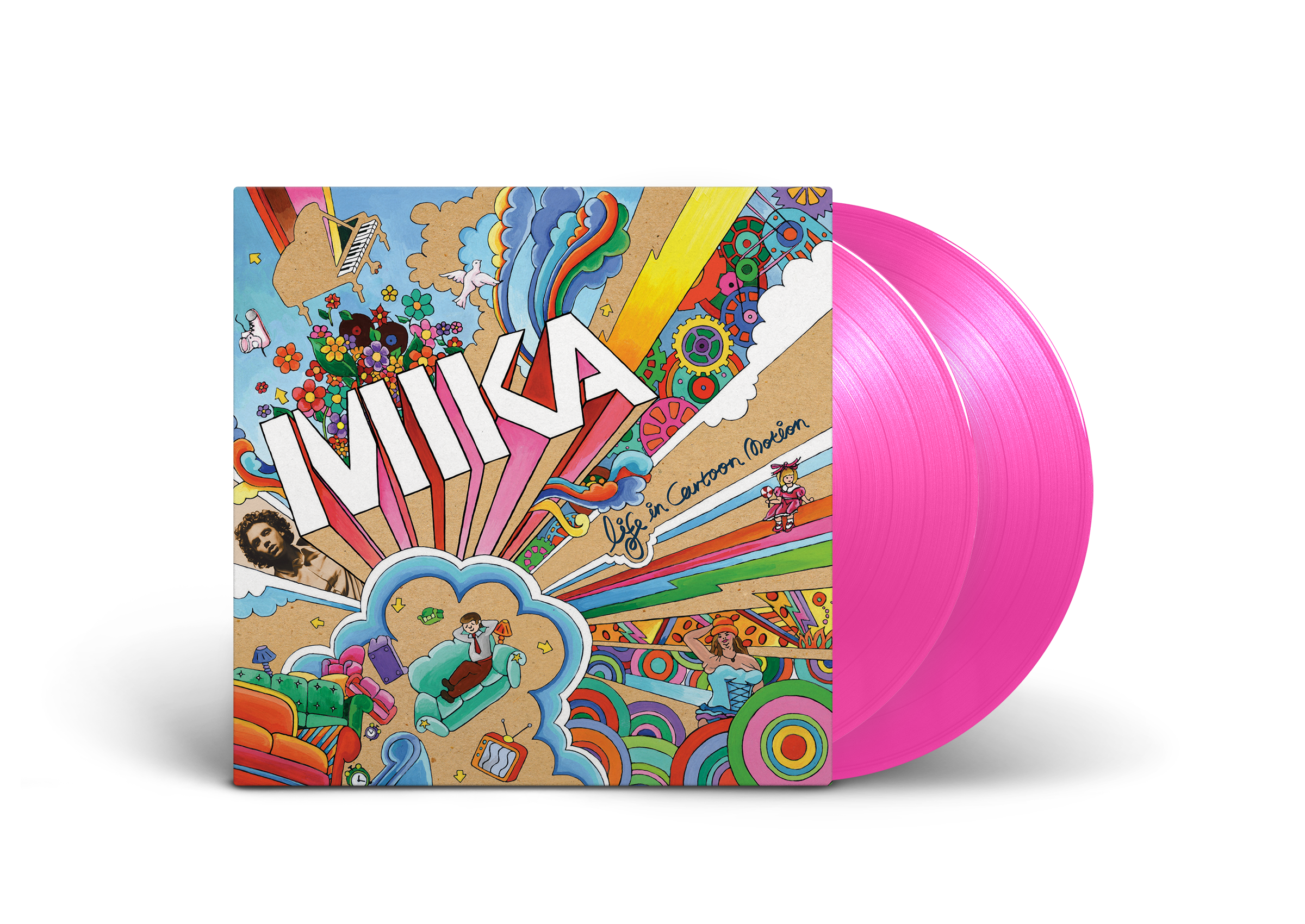 MIKA - Life In Cartoon Motion: Pink Transparent Vinyl 2LP