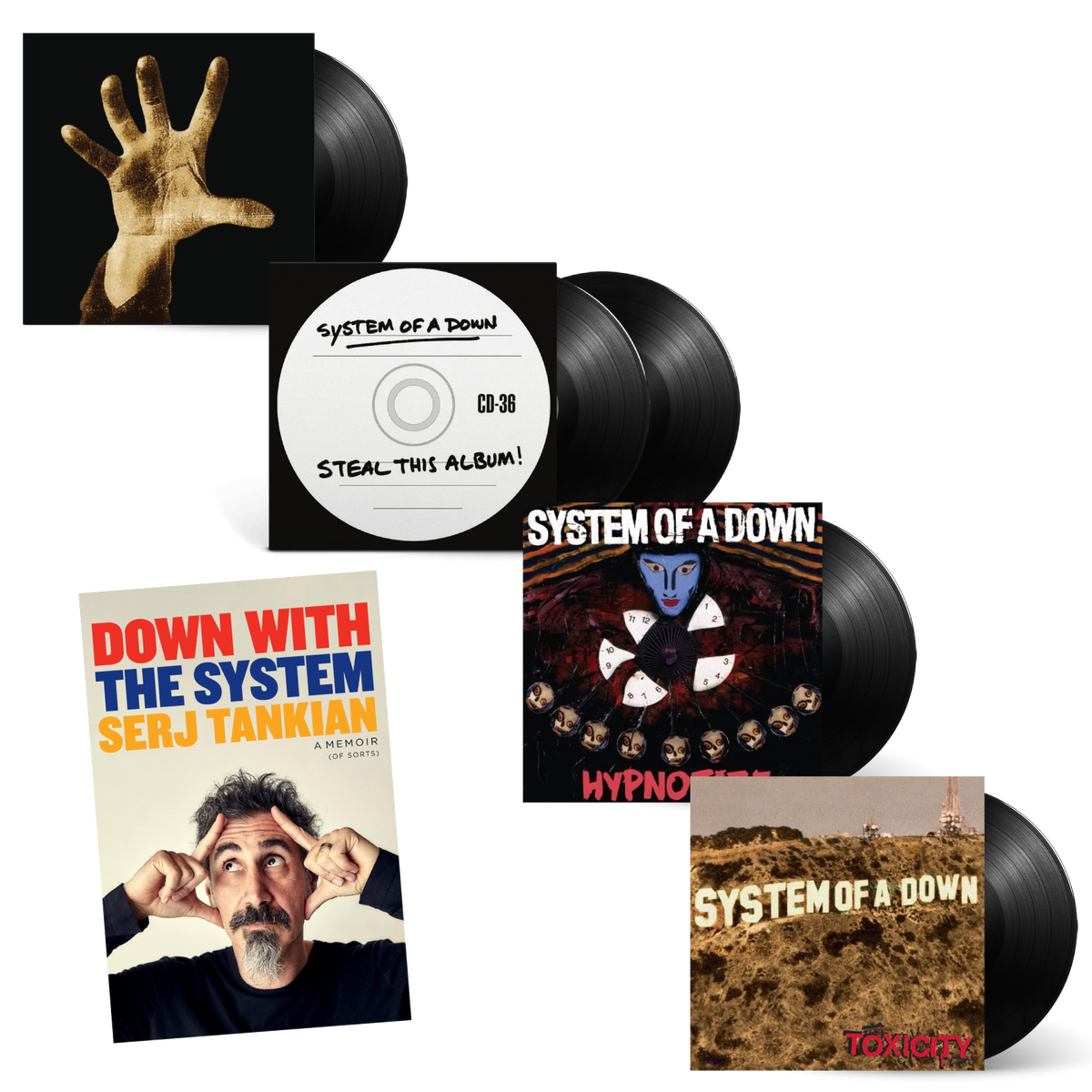 System Of A Down Four Album & Signed Book & Vinyl Bundle - The Sound of ...