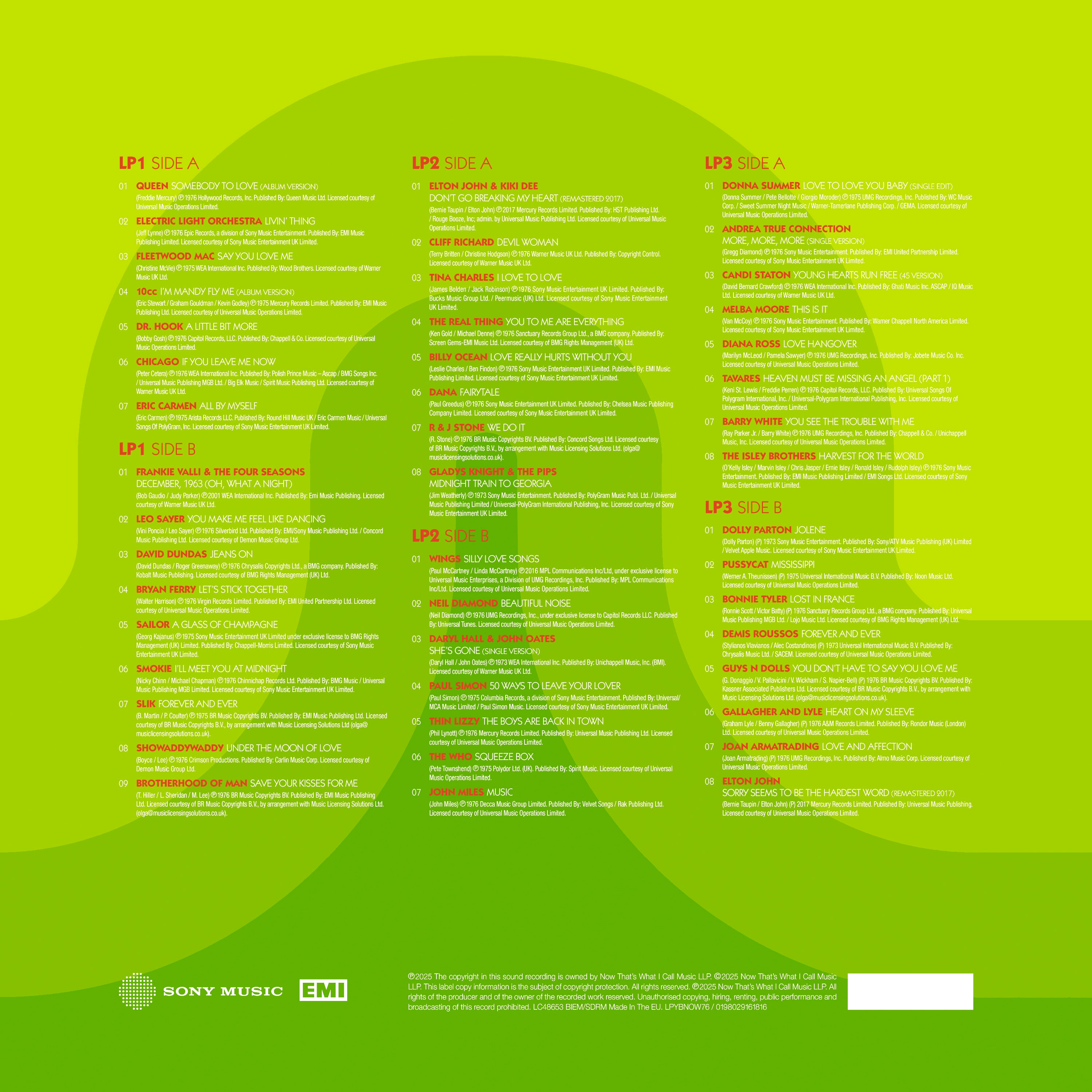 Various Artists - NOW – Yearbook 1976 (3LP)