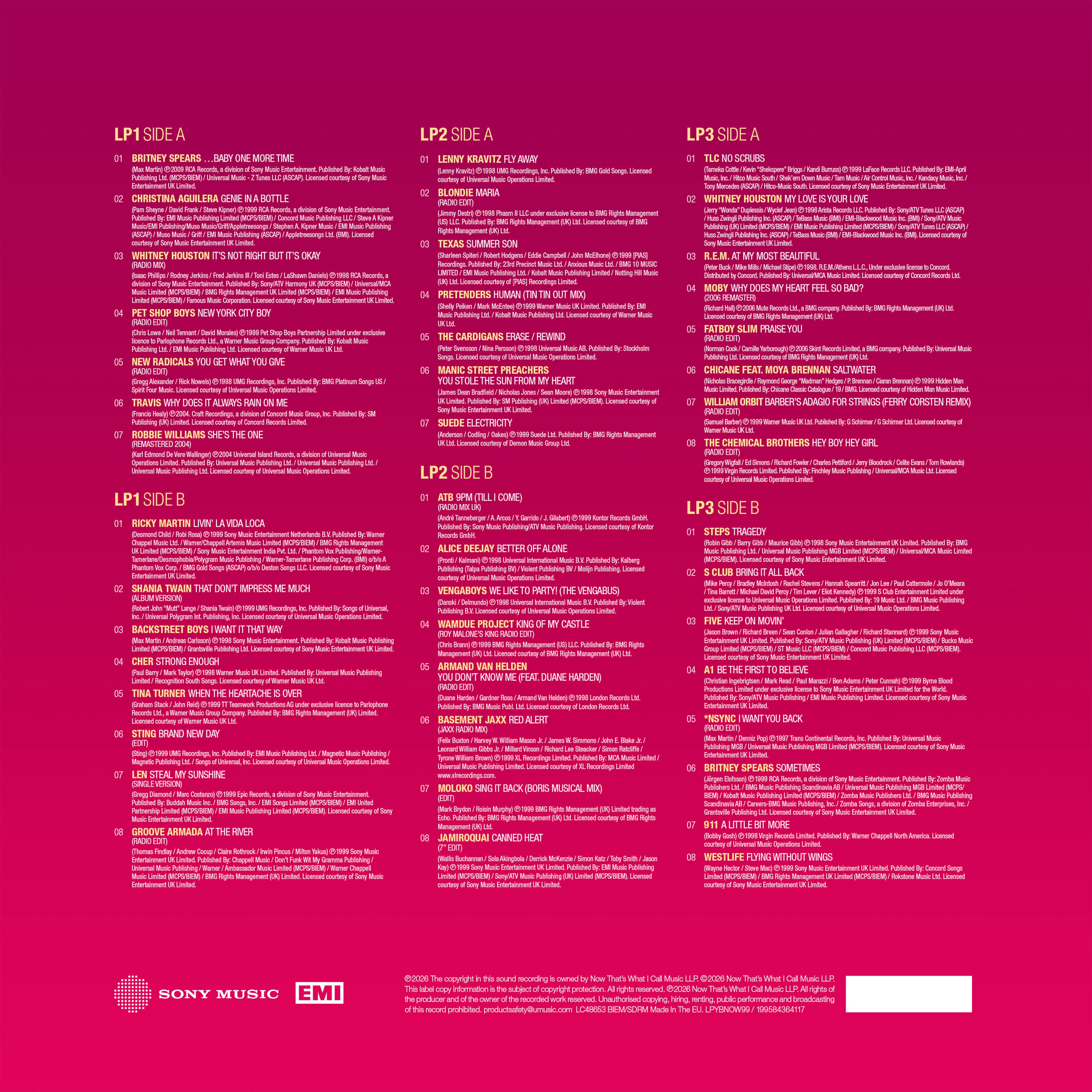 Various Artists - NOW - Yearbook 1999 (3LP)