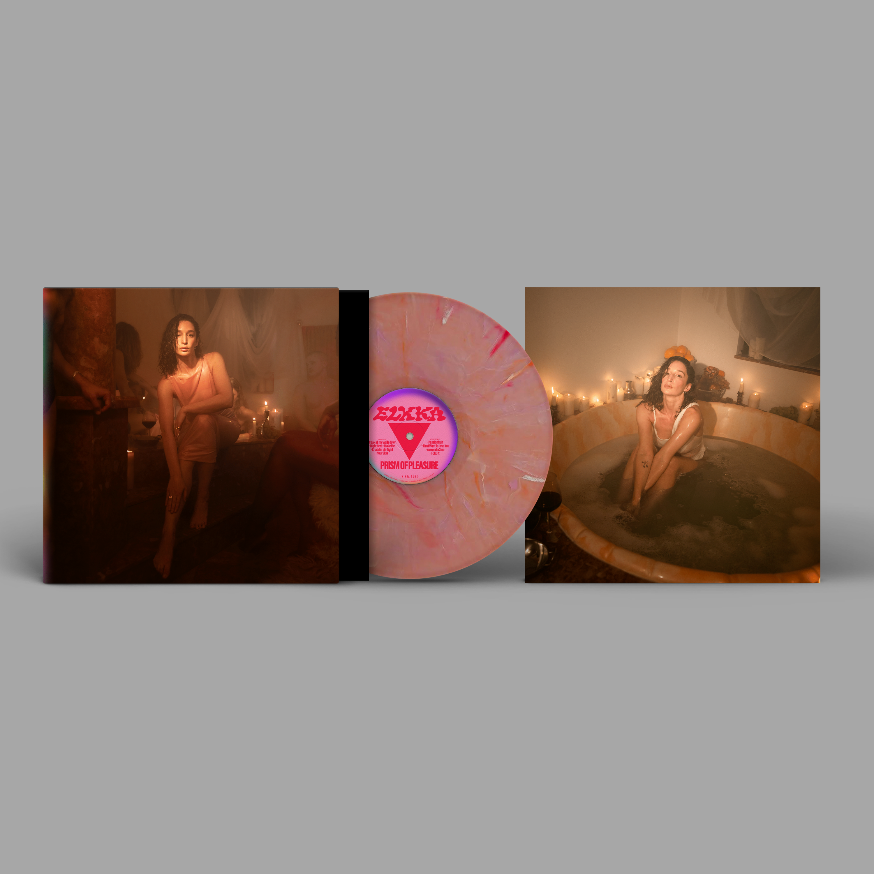 Elkka - Prism of Pleasure: Limited SIGNED Dusty Pink Marbled Vinyl LP