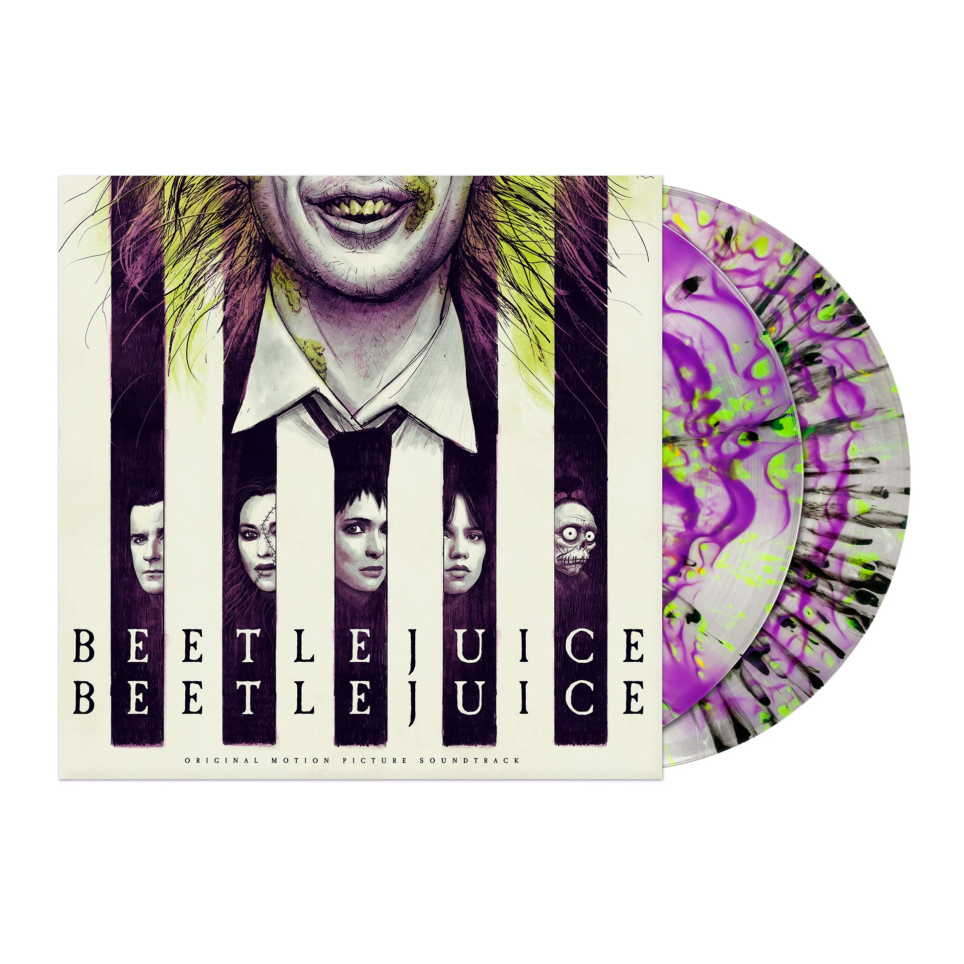 Original Soundtrack - BEETLEJUICE BEETLEJUICE (OST): Limited Lime Green & Purple Hand Pour Coloured Vinyl 2LP