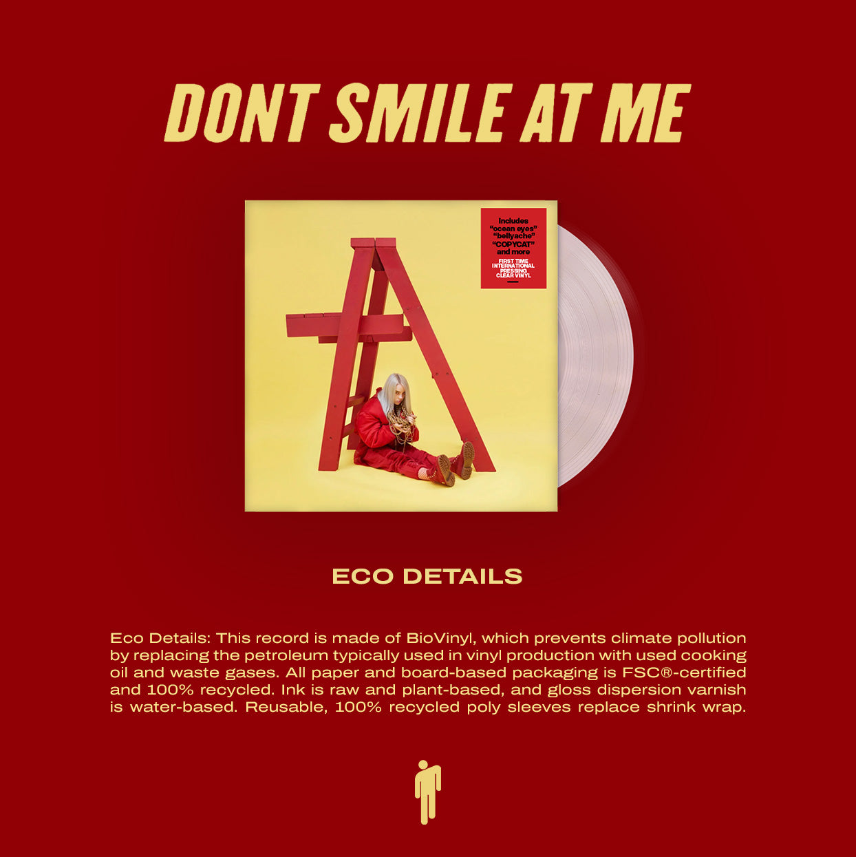 Billie Eilish - dont smile at me [first INTL pressing in clear]