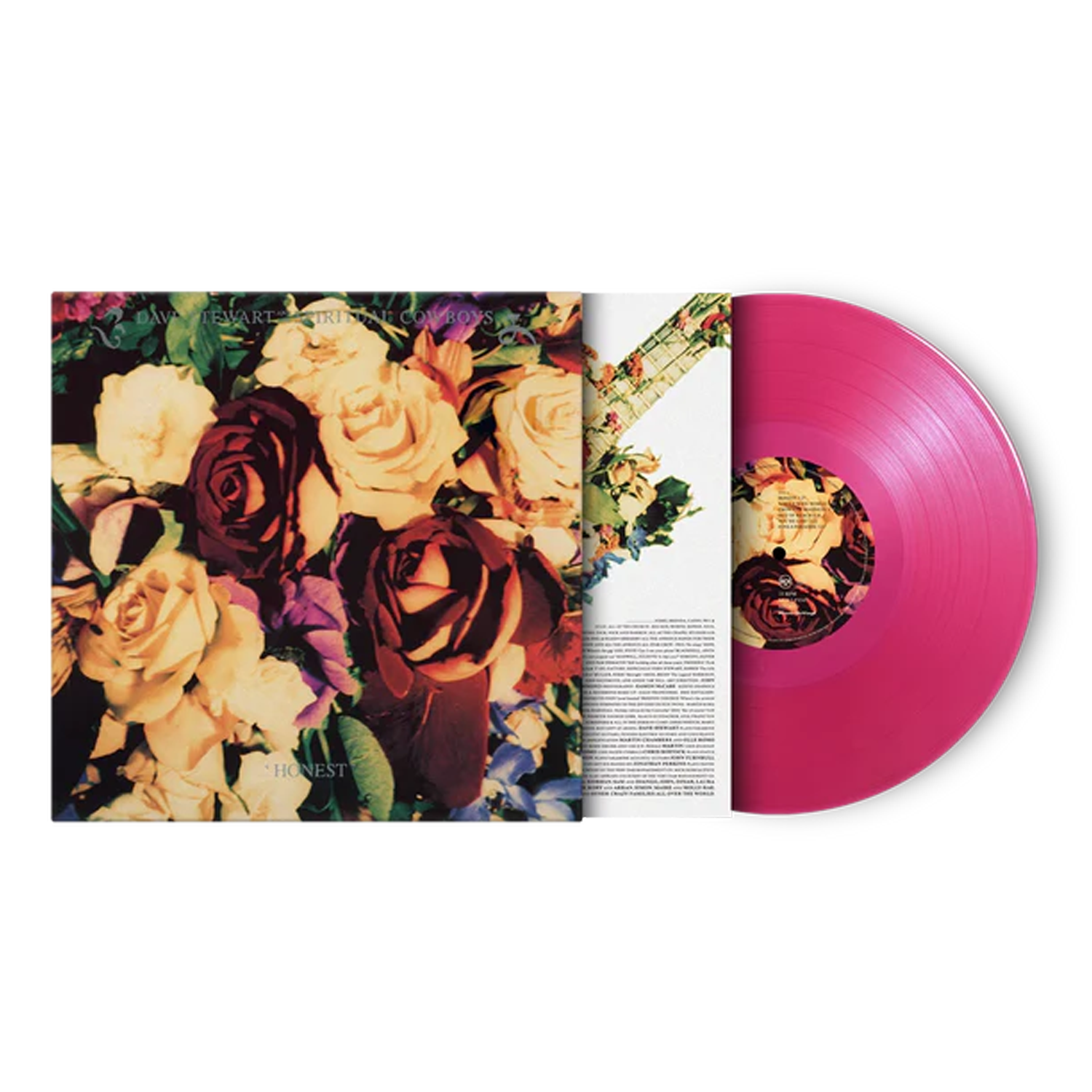 Dave Stewart and The Spiritual Cowboys - Honest: Limited Magenta Vinyl LP