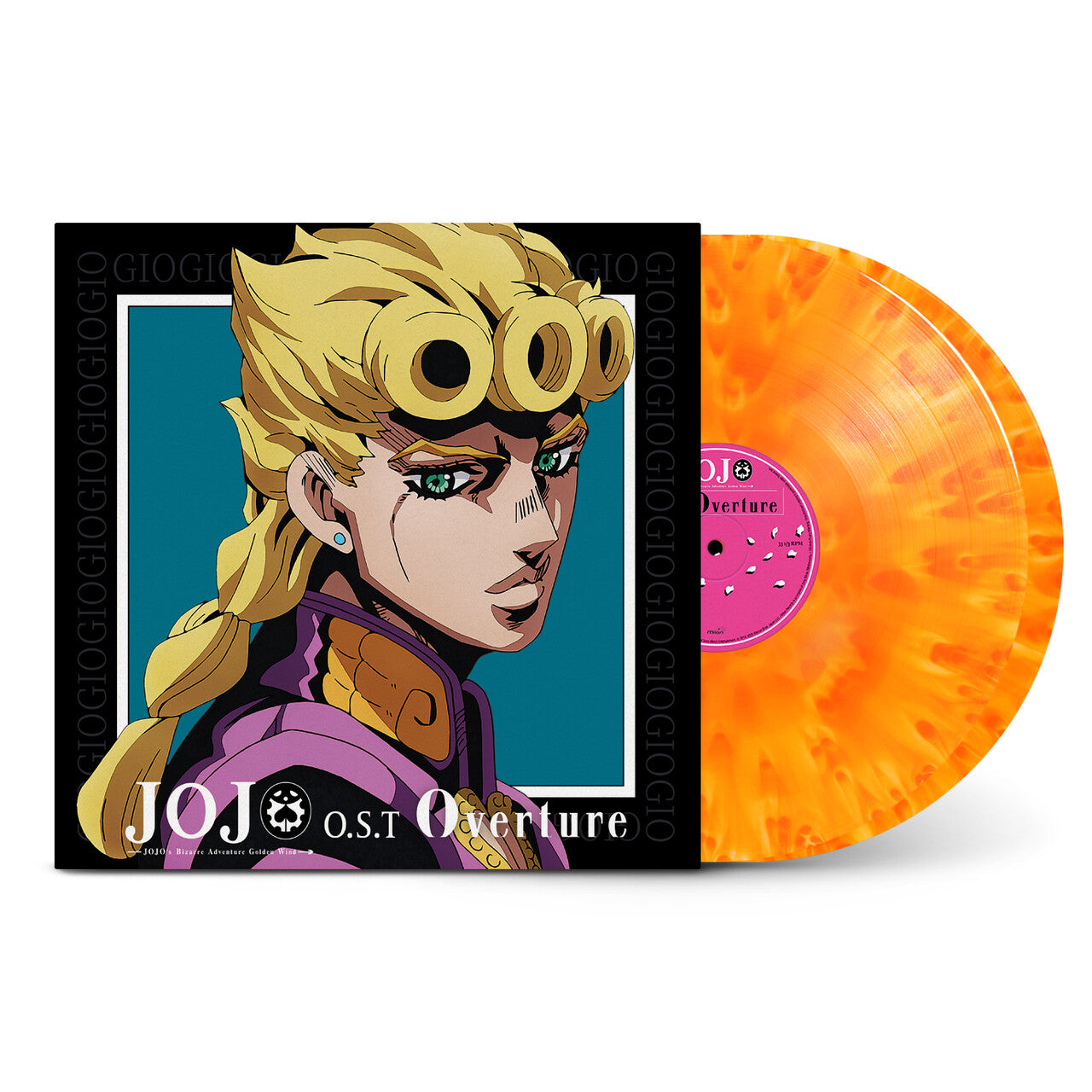 Yugo Kanno - JoJo's Bizarre Adventure - Golden Wind O.S.T. Vol. 1 - Overture: Limited Orange + Yellow Blend Vinyl 2LP