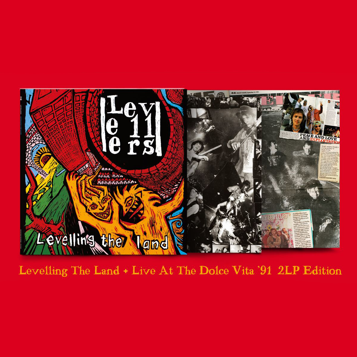 Levellers - Levelling The Land (2023 Remix) + Live At The Dolce Vita ‘91: Vinyl 2LP