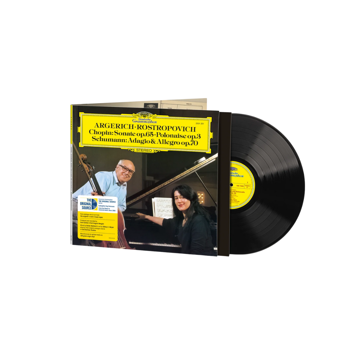 Martha Argerich, Mito Chamber Orchestra, Seiji Ozawa - Chopin: Cello Sonata in G Minor, Op. 65; Introduction & Polonaise brillante, Op. 3 / Schumann:  Adagio & Allegro in A-Flat Major, Op. 70 - Original Source Vinyl