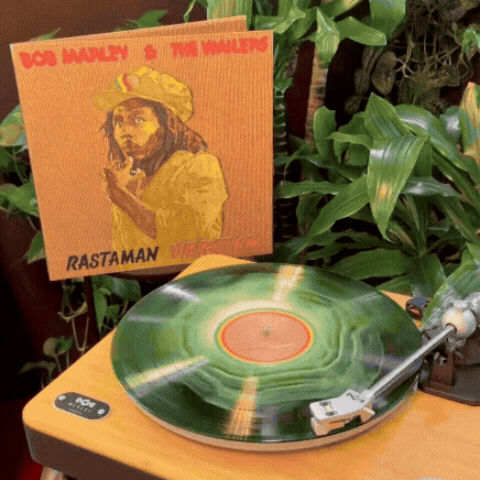 Bob Marley - Rastaman Vibration: Exclusive Canvas Wrapped Green Vinyl LP