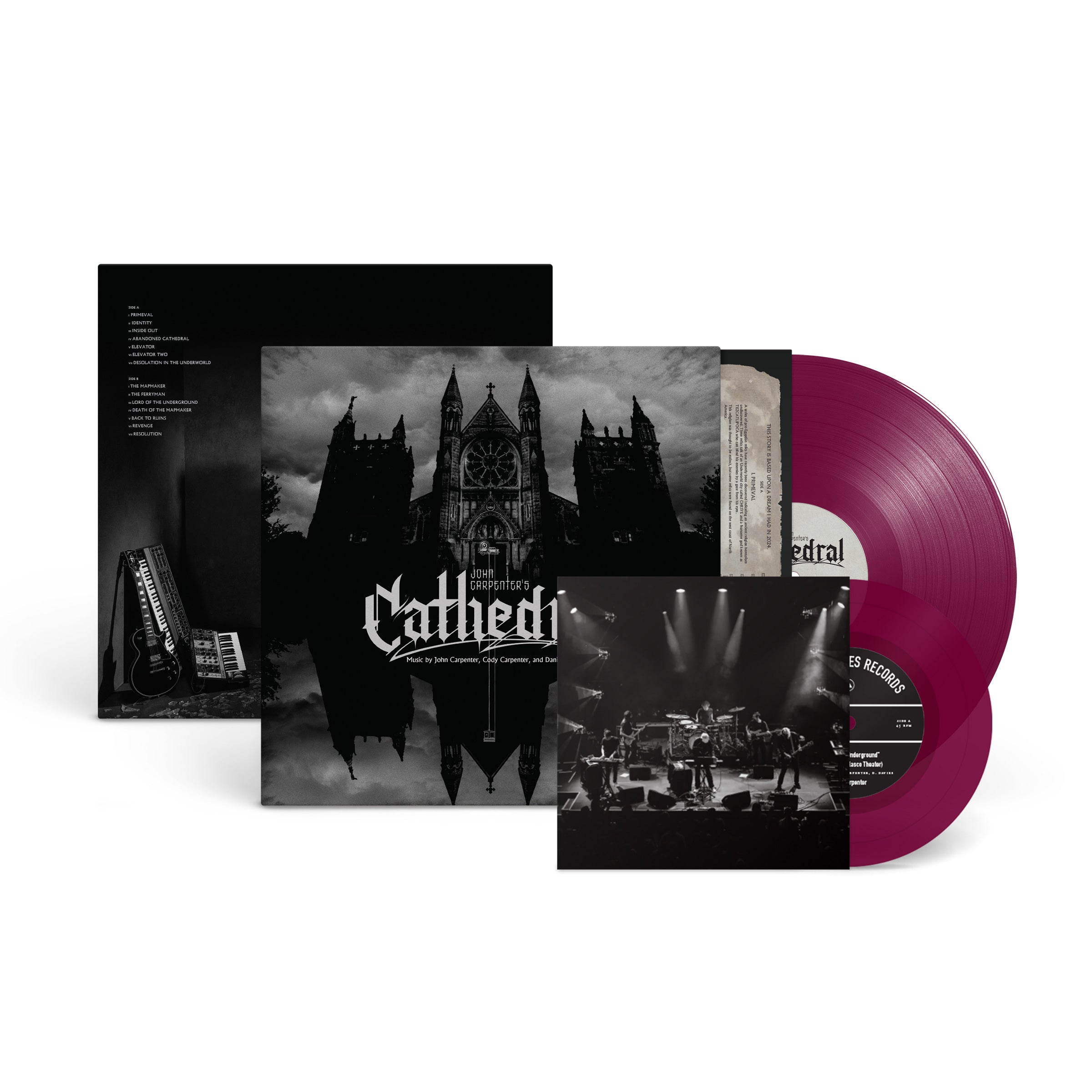 John Carpenter, Cody Carpenter and Daniel Davies  - Cathedral: Amethist Vinyl LP & 7" Single