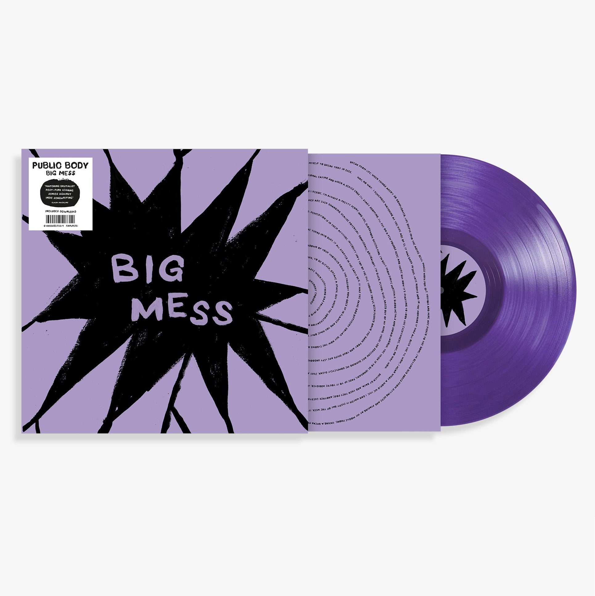 Public Body - Big Mess: Limited Translucent Purple Vinyl LP