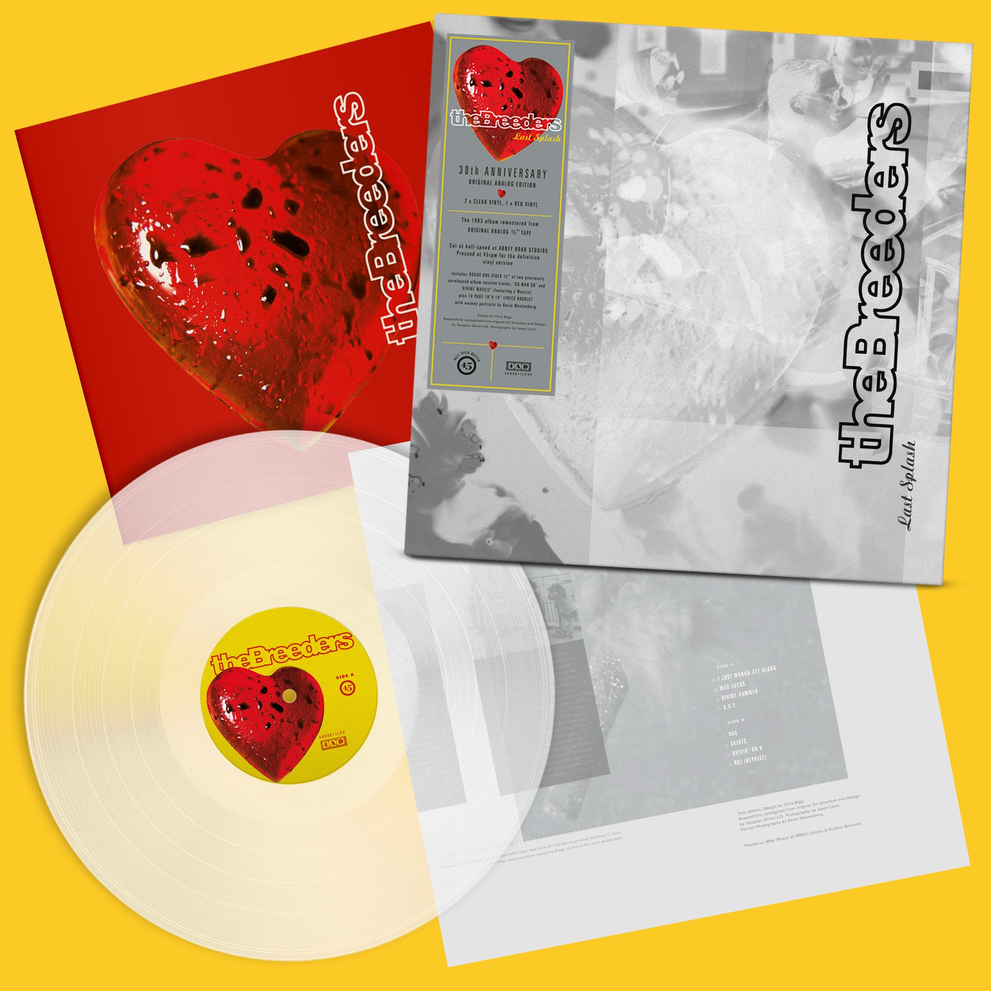 The Breeders - Last Splash (30th Anniversary Edition): Limited Clear Vinyl 2LP + Red Vinyl 12" Single