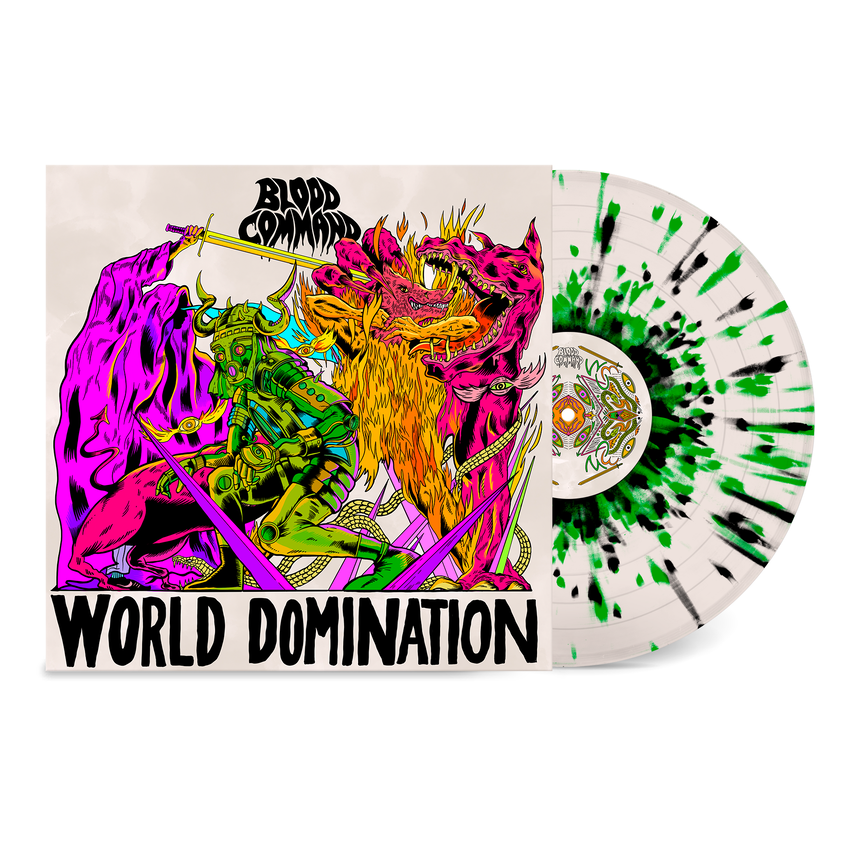 World Domination: Limited Milky Clear, Black + Neon Green Splatter Vinyl LP