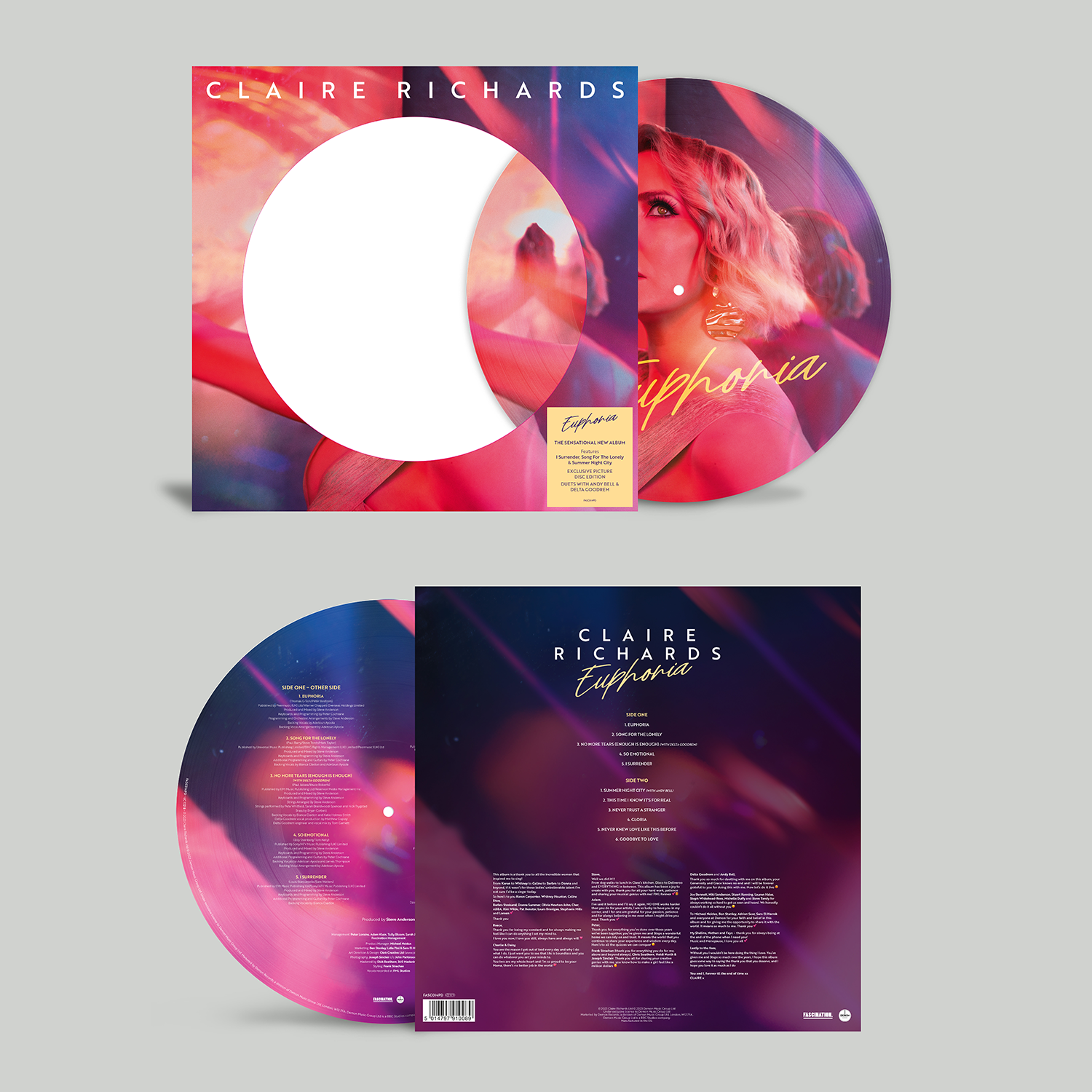 Claire Richards (Steps) - Euphoria: Limited Picture Disc Vinyl LP