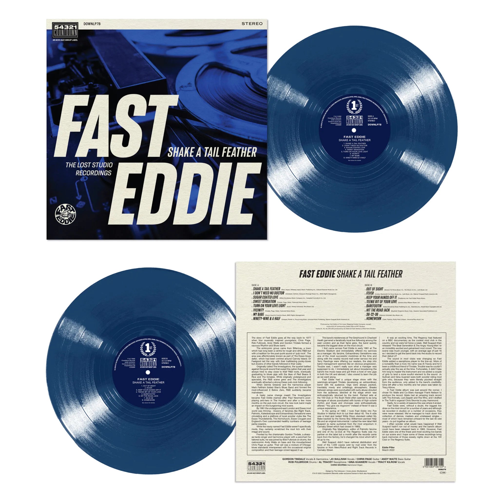 Fast Eddie - Shake A Tail Feather: Limited Blue Vinyl LP