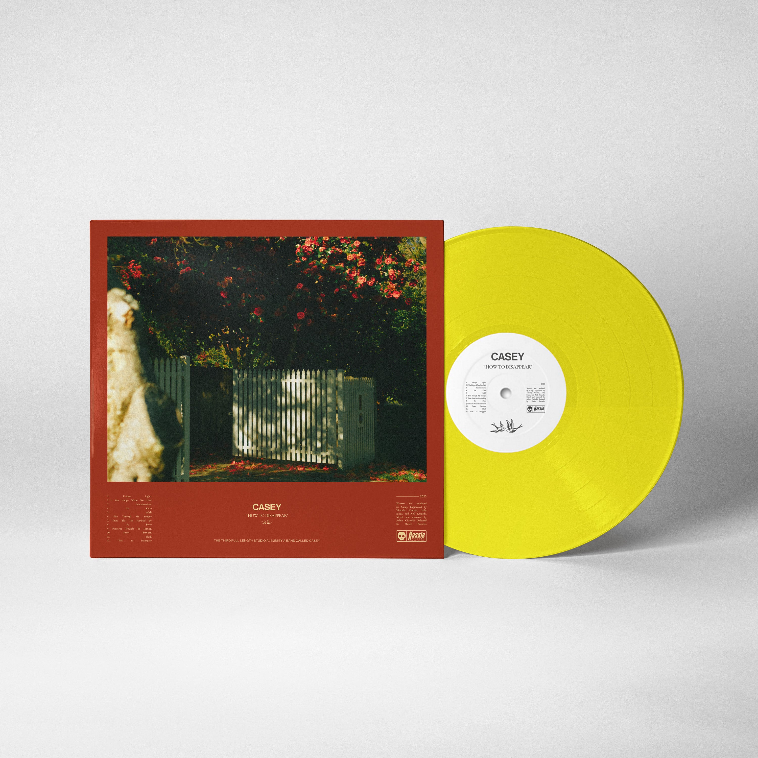 Casey - How To Disappear: Transparent Yellow Vinyl LP