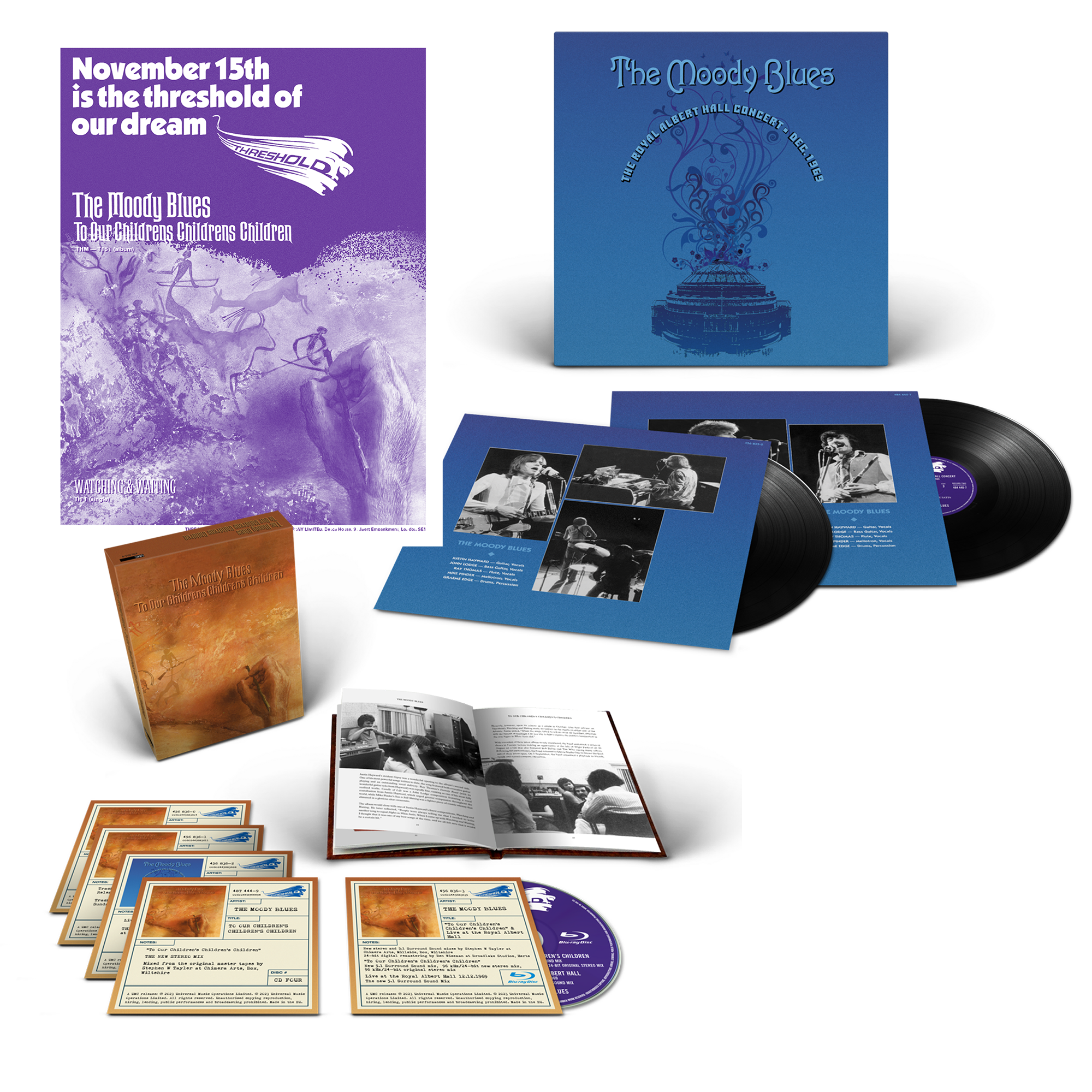 The Royal Albert Hall Concert December 1969 (LP + 12") + To Our Children’s Children’s Children 50th Anniversary Edition (4CD + BluRay) and Free Print Bundle