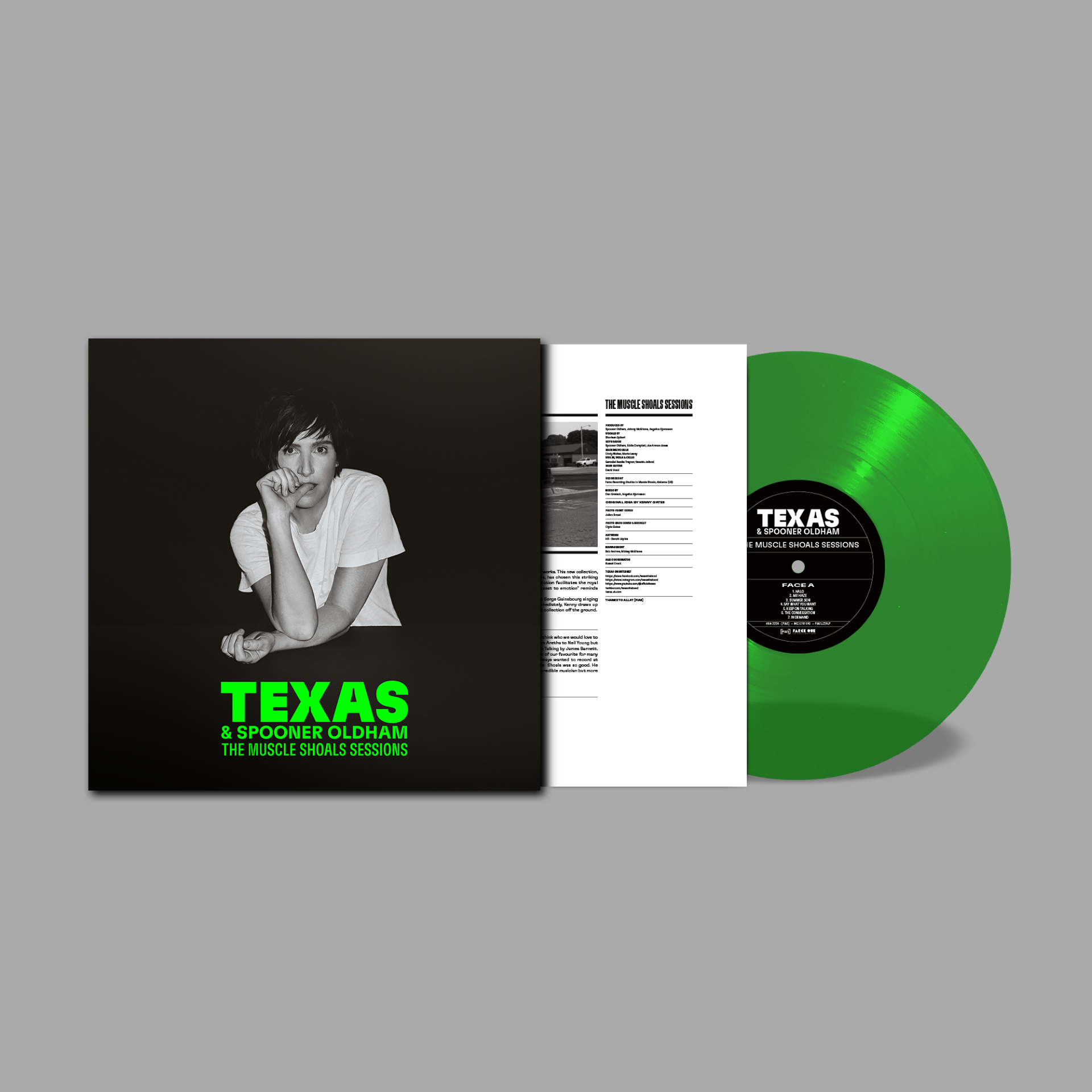 Texas, Spooner Oldham - The Muscle Shoals Sessions: Translucent Green Vinyl LP