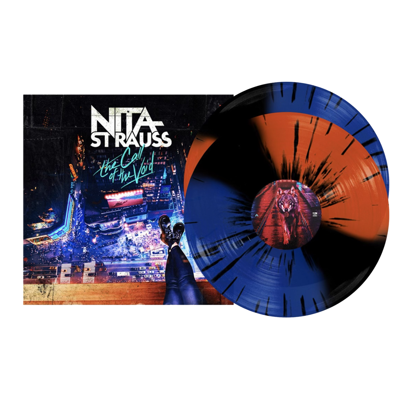 Nita Strauss - The Call of the Void: Limited Trans Royal Blue, Black, Orange Striped with Black Heavy Splatter Vinyl 2LP