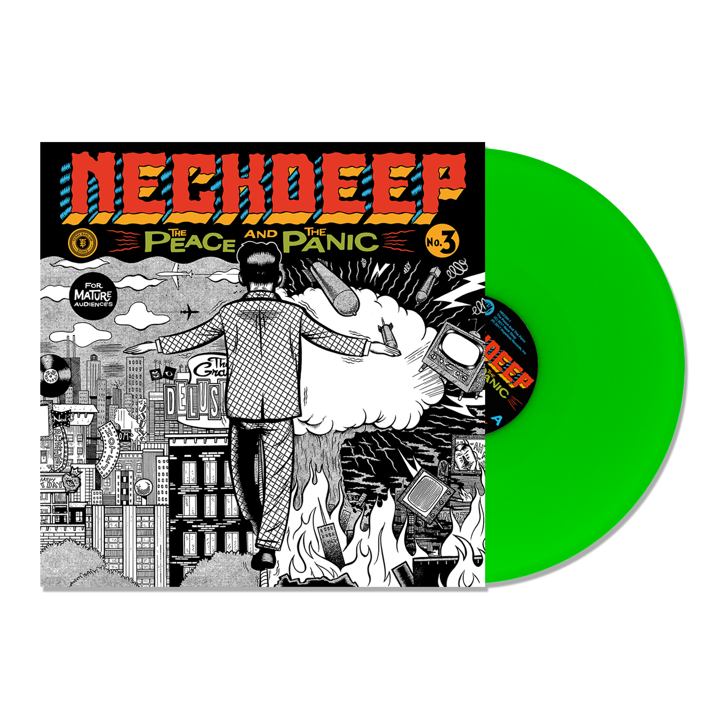 Neck Deep - The Peace and the Panic: Limited Edition Neon Green Vinyl LP