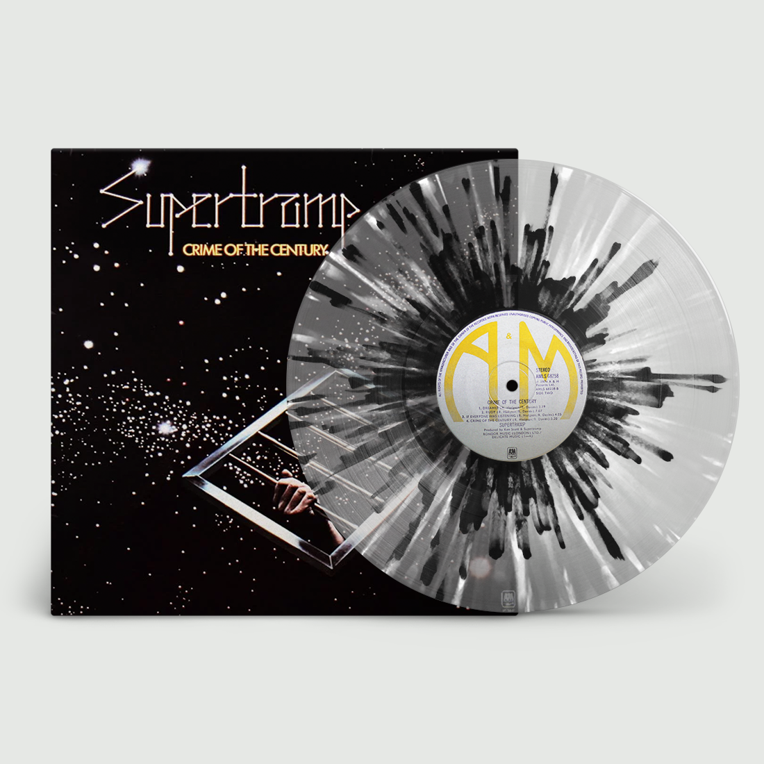 Supertramp - Crime Of The Century: Exclusive Translucent Grey with White + Black Splatter Vinyl LP
