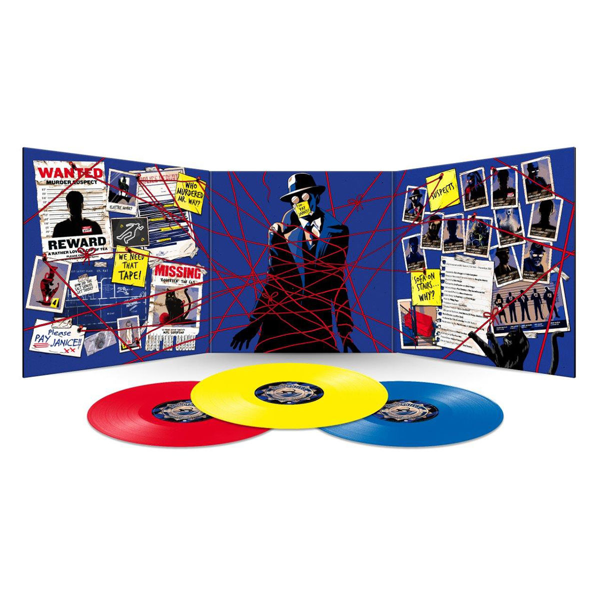 Douglas Adams - Dirk Gently’s Holistic Detective Agency: Limited Edition Red, Yellow + Blue Vinyl 3LP