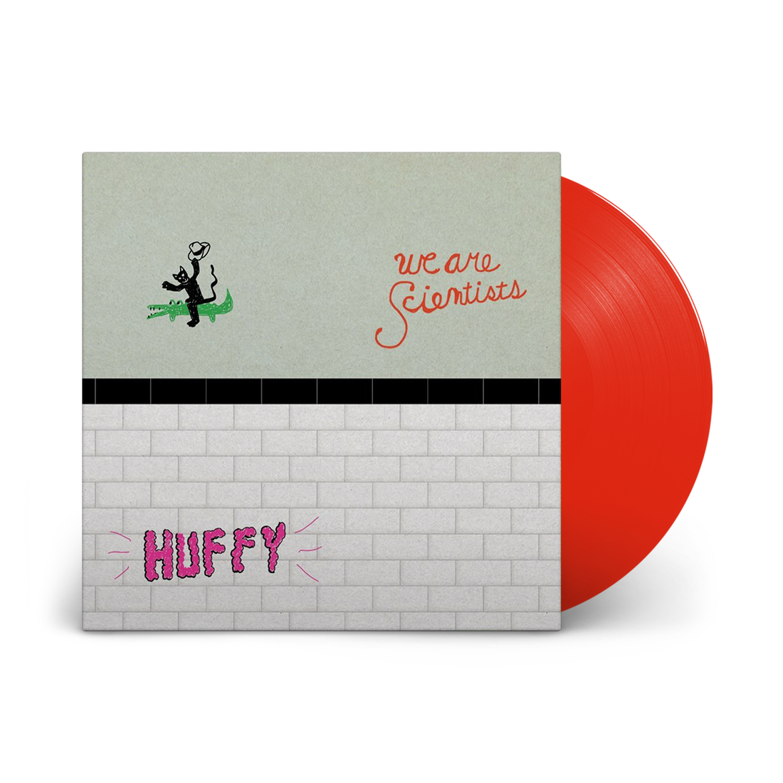 Huffy: Cherry Laser Red Vinyl LP + Sticker Sheet