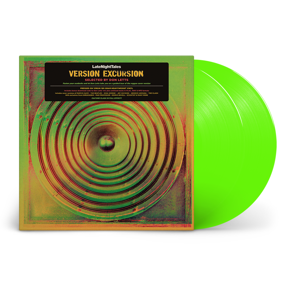 Various Artists - Late Night Tales presents Version Excursion (selected by Don Letts): Fluorescent Green Vinyl 2LP