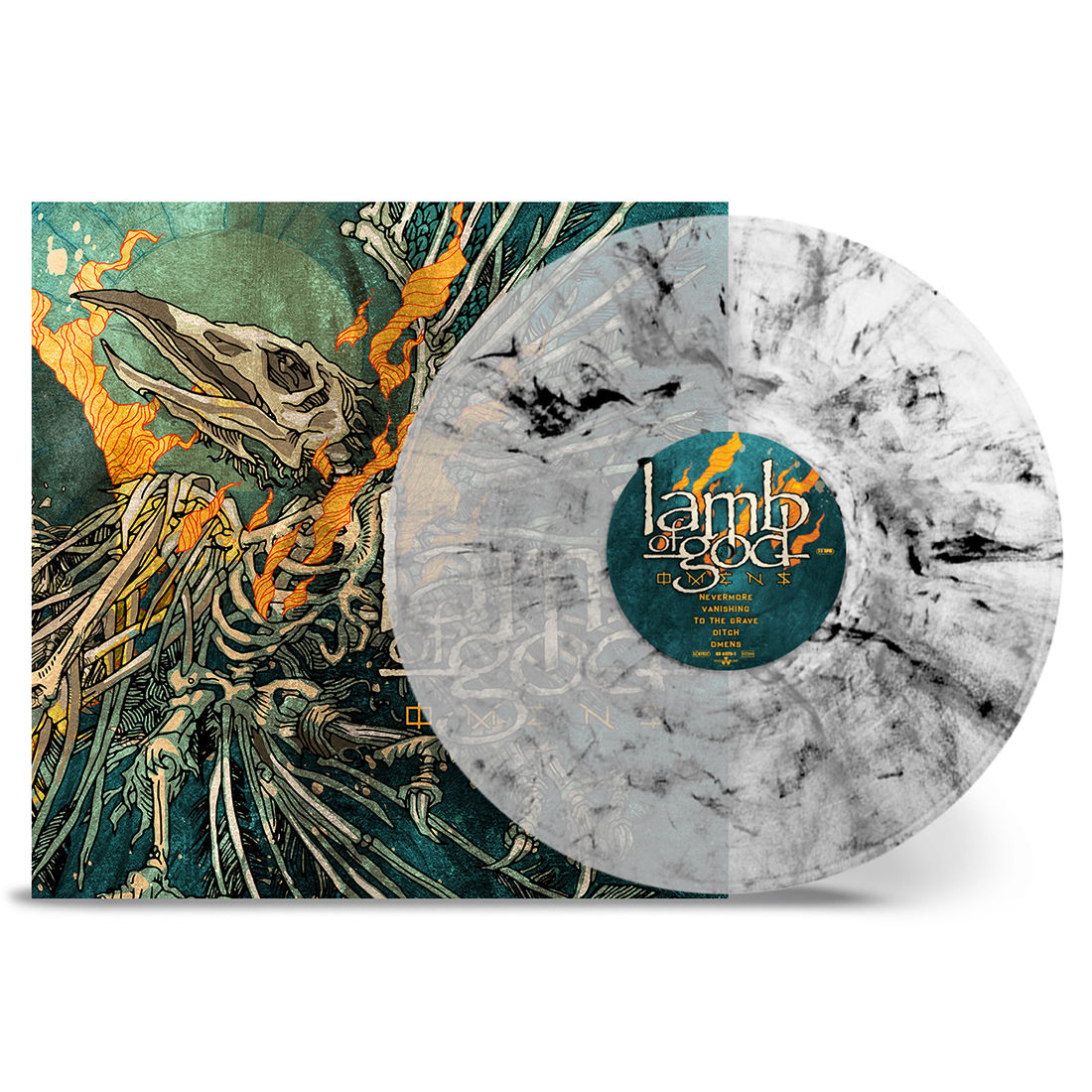Omens: Limited Edition Marbled Crystal Clear, Silver + Black Vinyl LP
